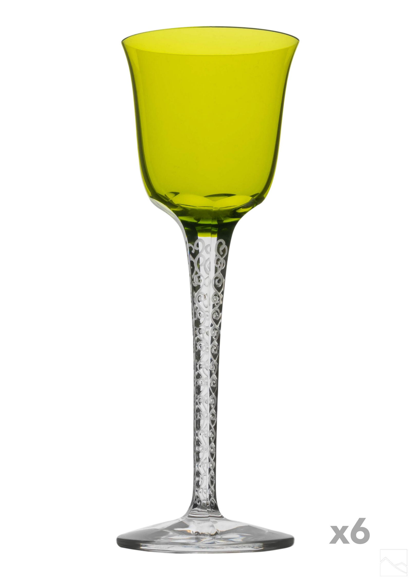 Lalique French Crystal Stemware Tulip Glass SET 6 (1 of 5)