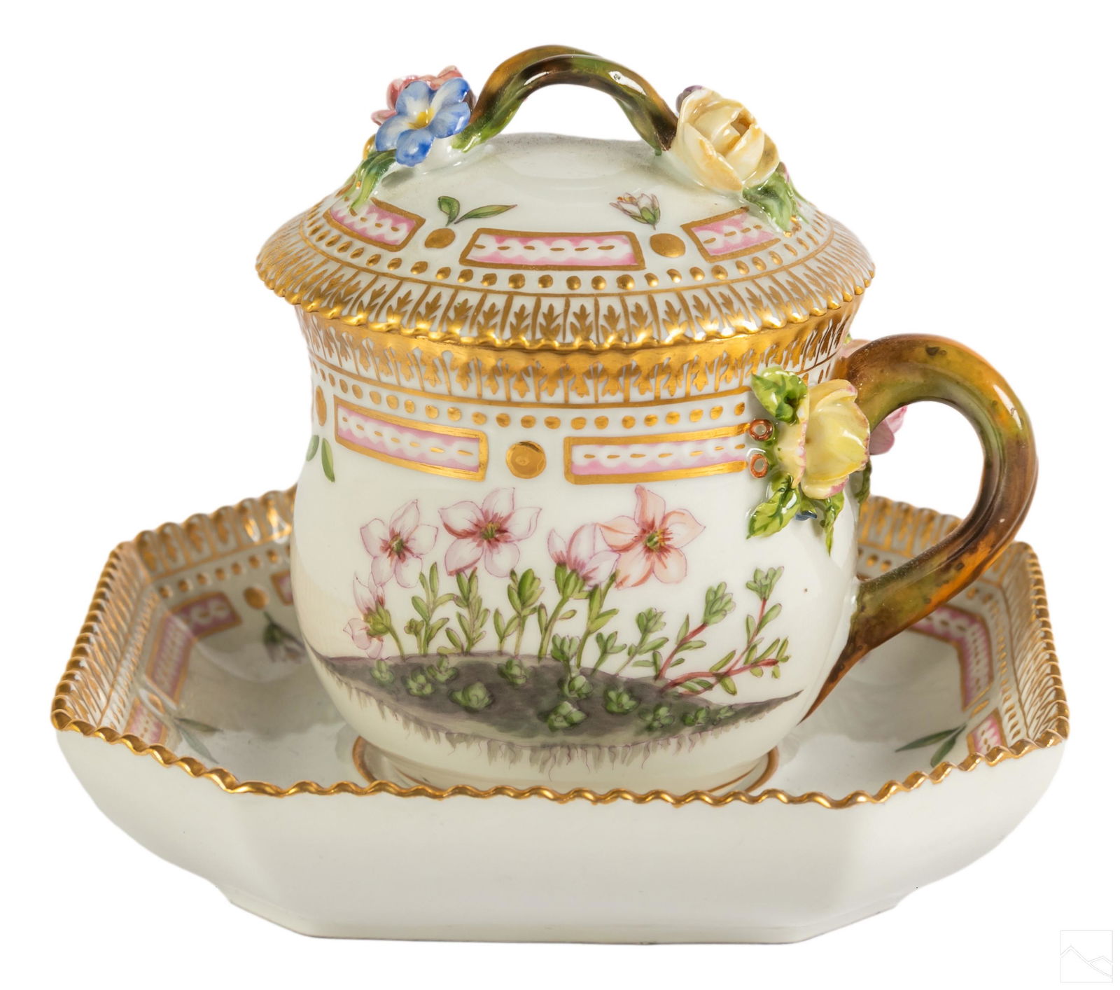 Royal Copenhagen Flora Danica Custard Cup & Saucer (1 of 8)