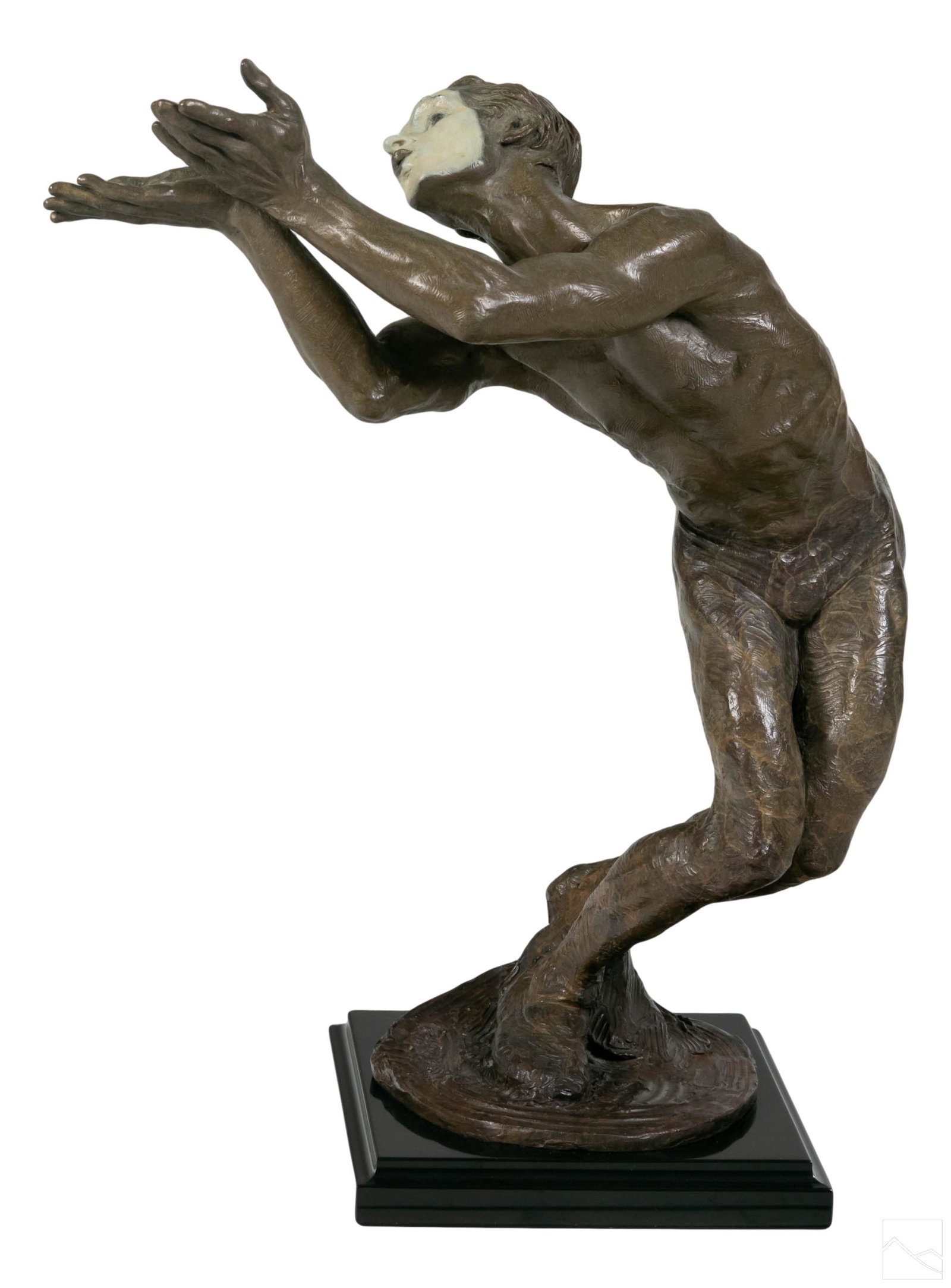 Richard MacDonald (b.1946) Modern Bronze Sculpture: Richard MacDonald (American, born 1946). A limited edition bronze figural sculpture. A semi nude work modeled as a mime entertainer from the Cirque de Soleil series. Incised signature and limited edit