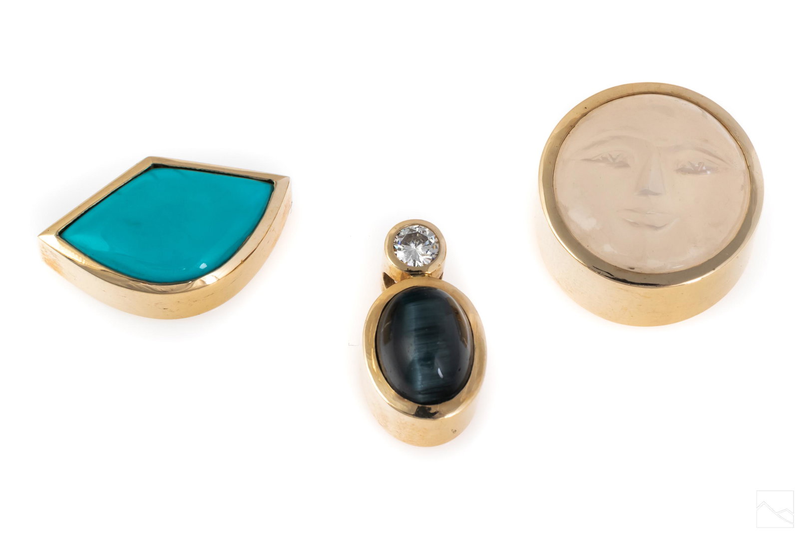 14K Gold Custom Gemstone Diamond Pendant 14.5g LOT (1 of 7)