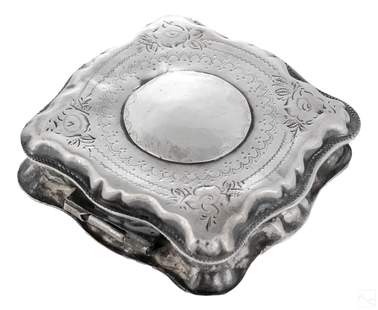 Sterling Silver Antique Square Keepsake Snuff Box (1 of 6)