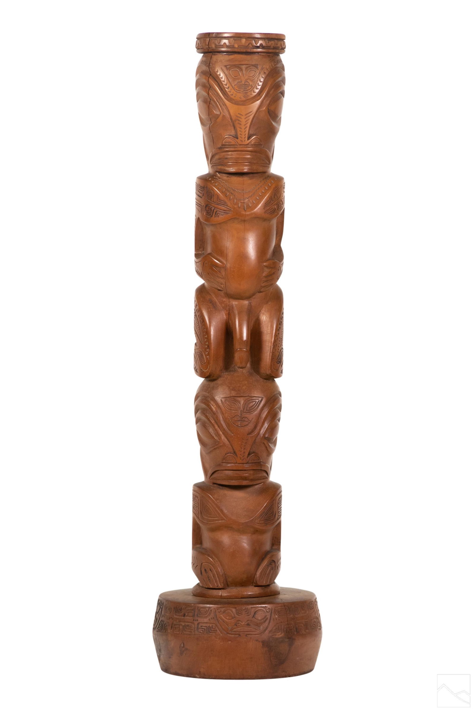 Native Alaskan Inuit Carved Totem Pole Sculpture (1 of 9)