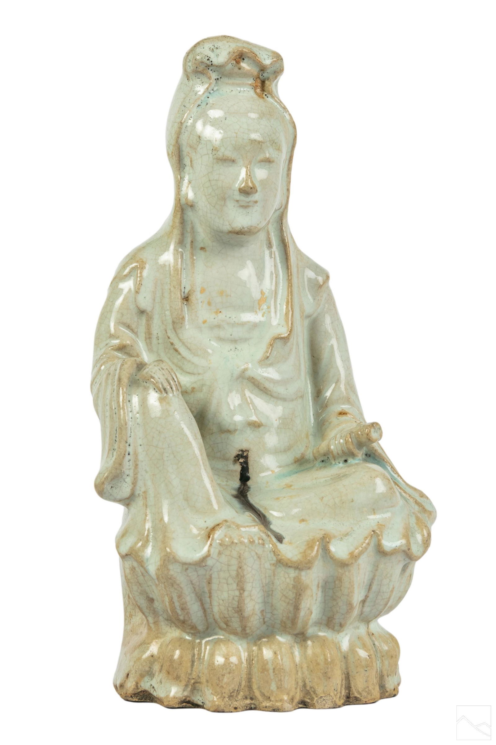Chinese Blanc de Chine Porcelain Guanyin Scultpure (1 of 6)