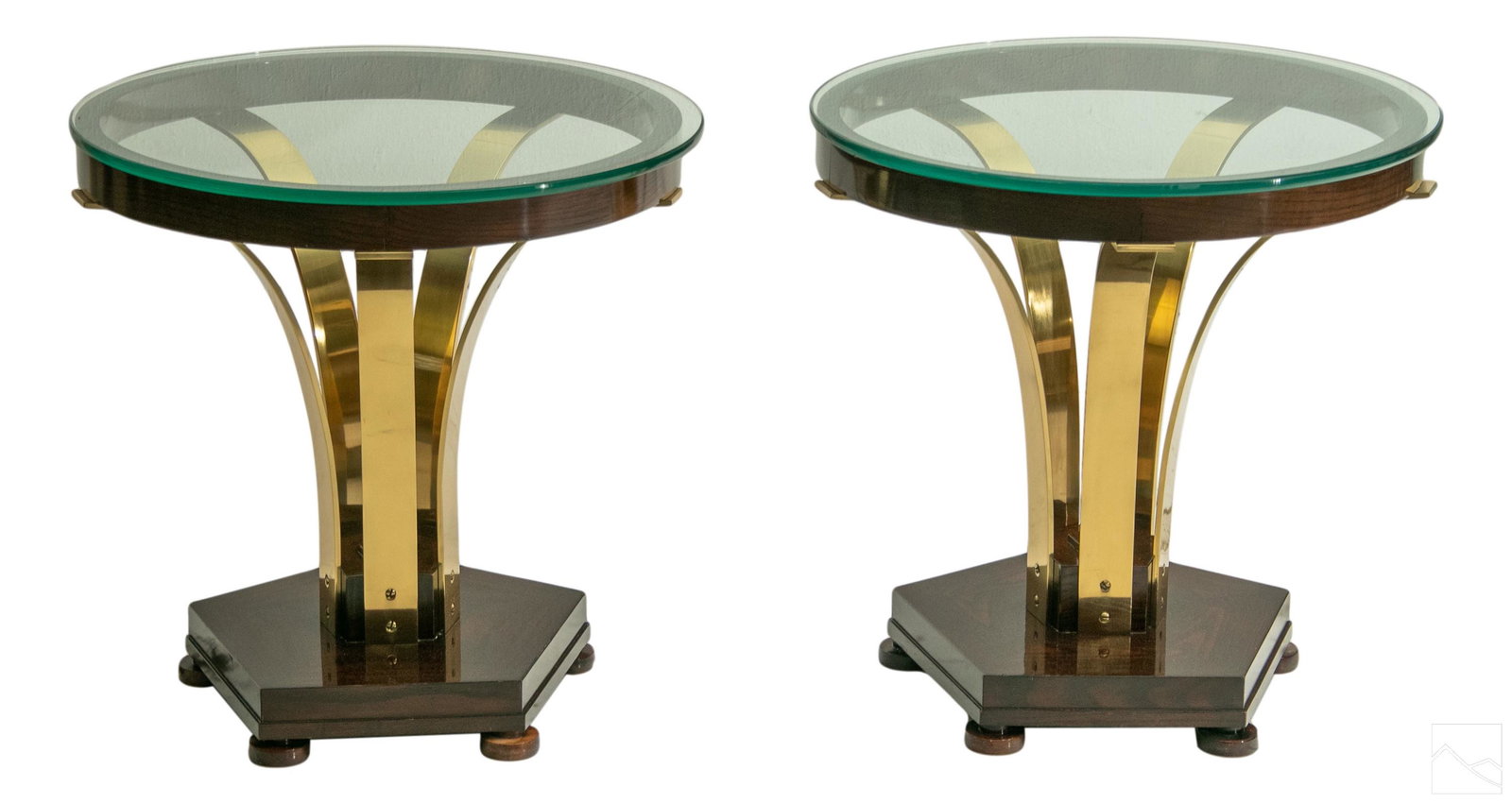 Dunbar Art Deco Designer Brass End Side Tables (1 of 6)