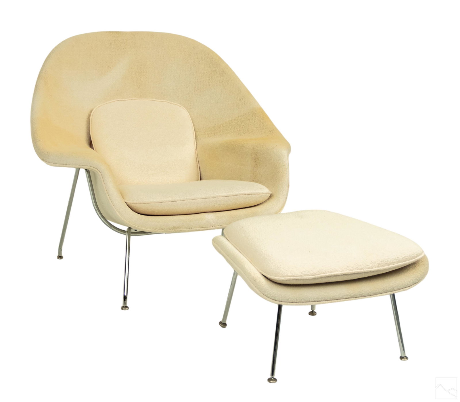 Knoll Eero Saarinen Modern Womb Chair with Ottoman (1 of 6)