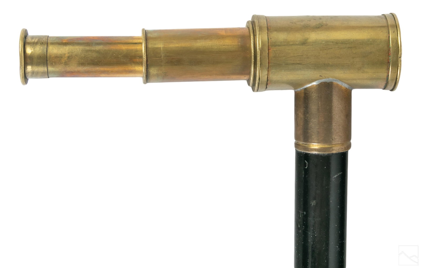 Brass Telescope Handled Wooden Walking Stick Cane (1 of 4)