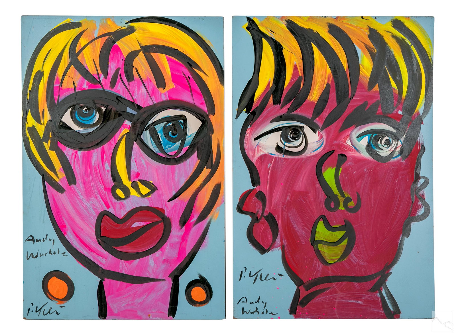 Peter Keil b1942 Pair of German Portrait Paintings (1 of 5)