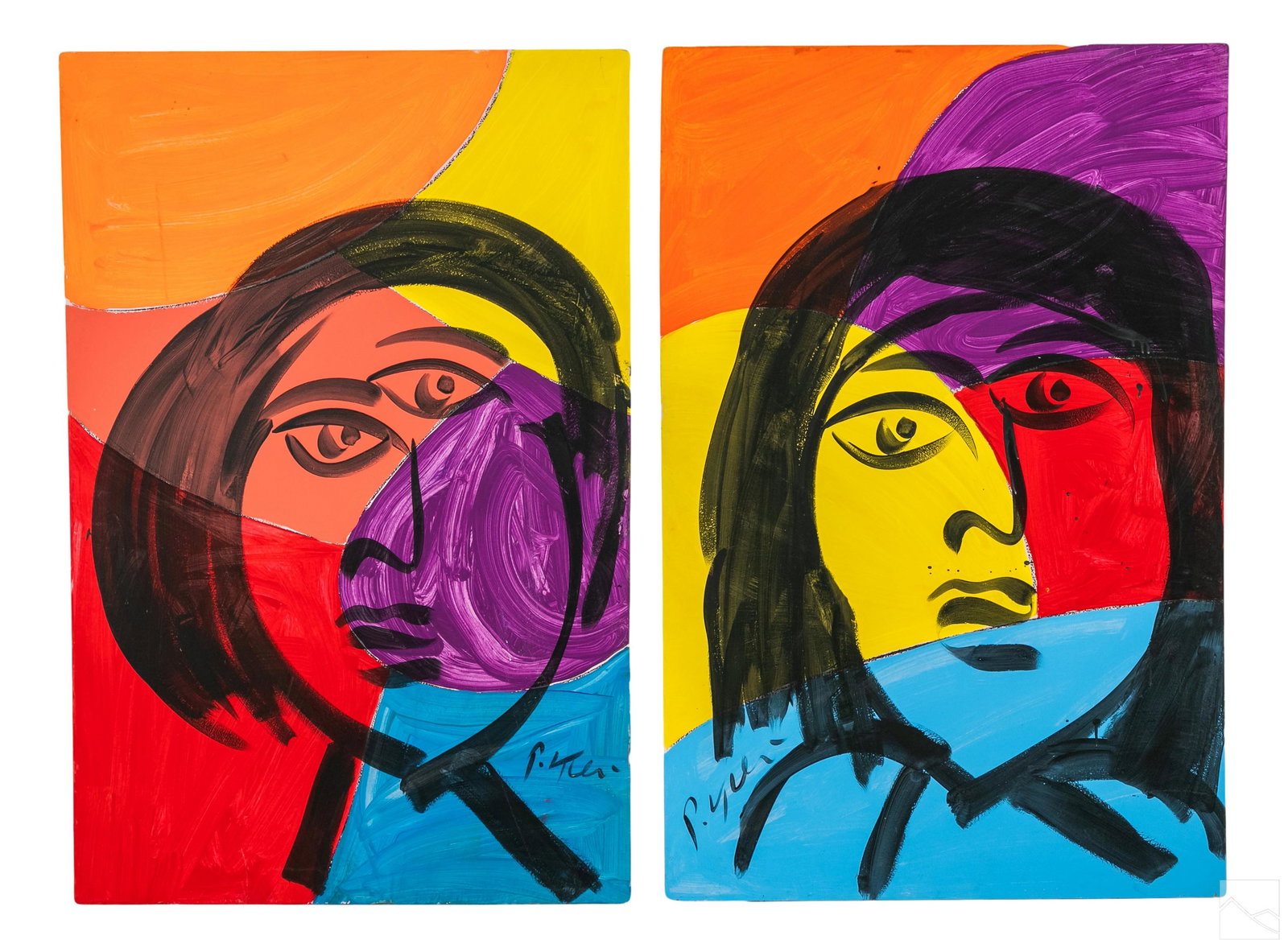 Peter Keil b1942 Pair of German Portrait Paintings (1 of 5)