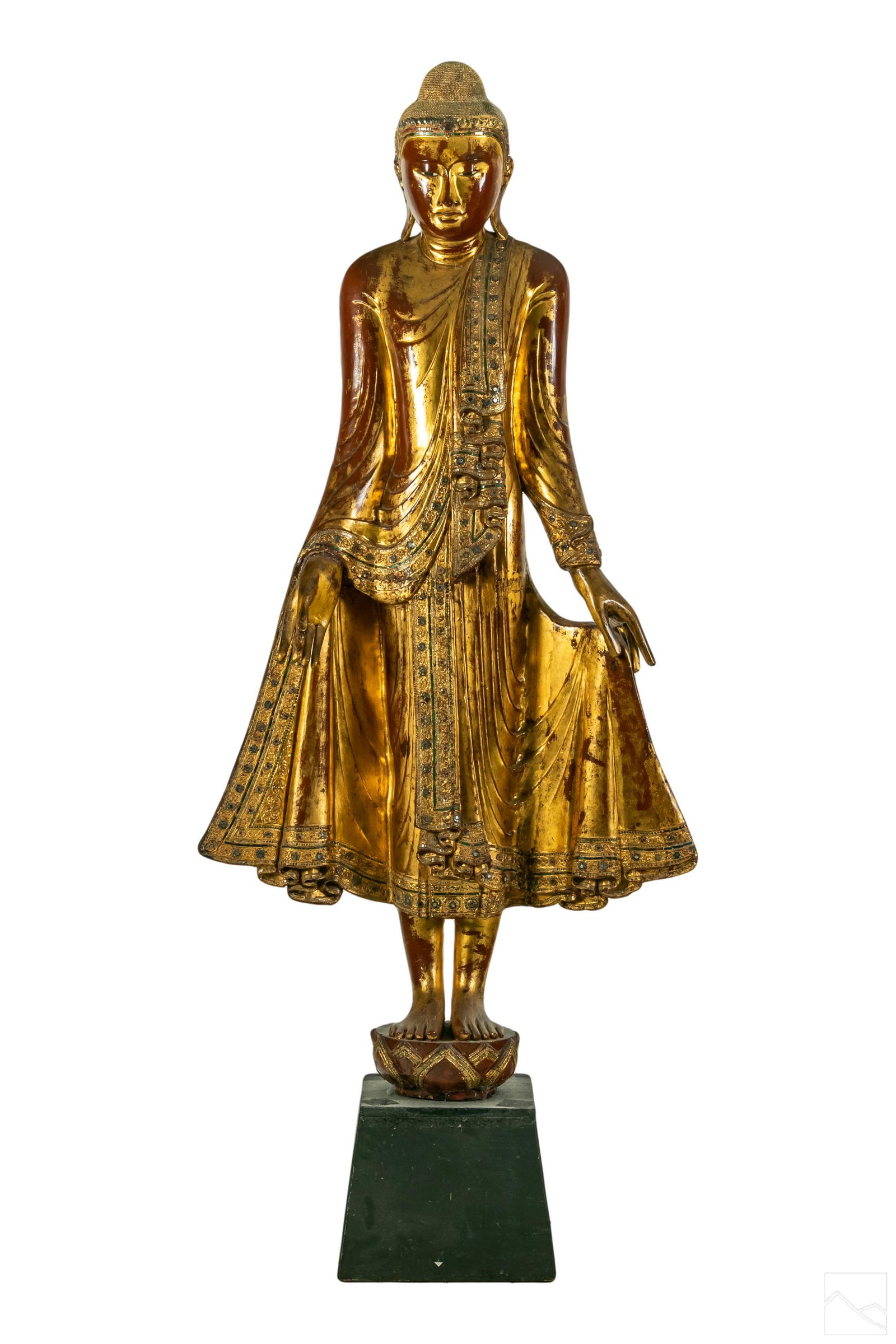 Monumental Life Sized Gilt Wooden Buddha Sculpture (1 of 10)