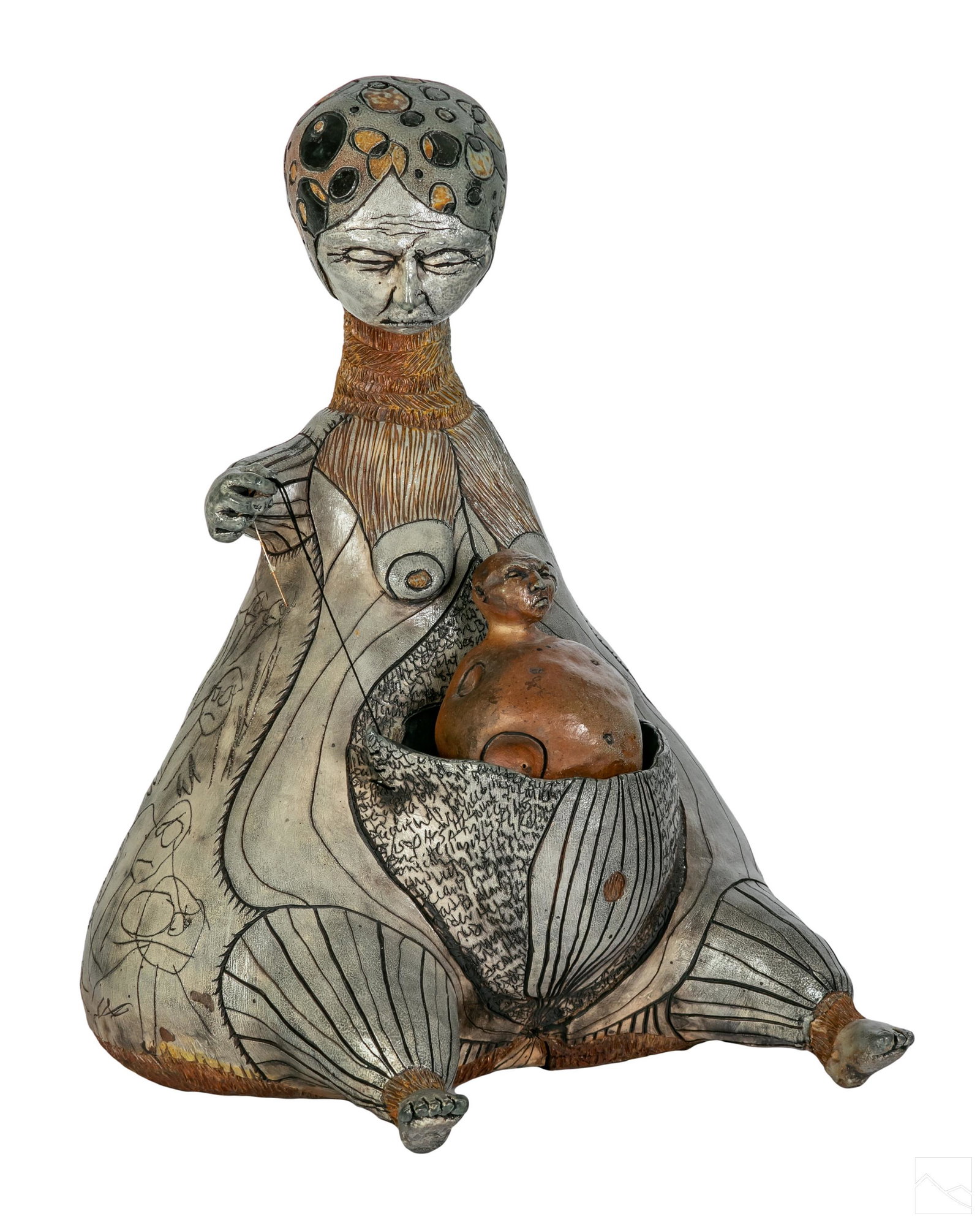 Modern 20C. Abstract Figural Art Pottery Sculpture (1 of 11)
