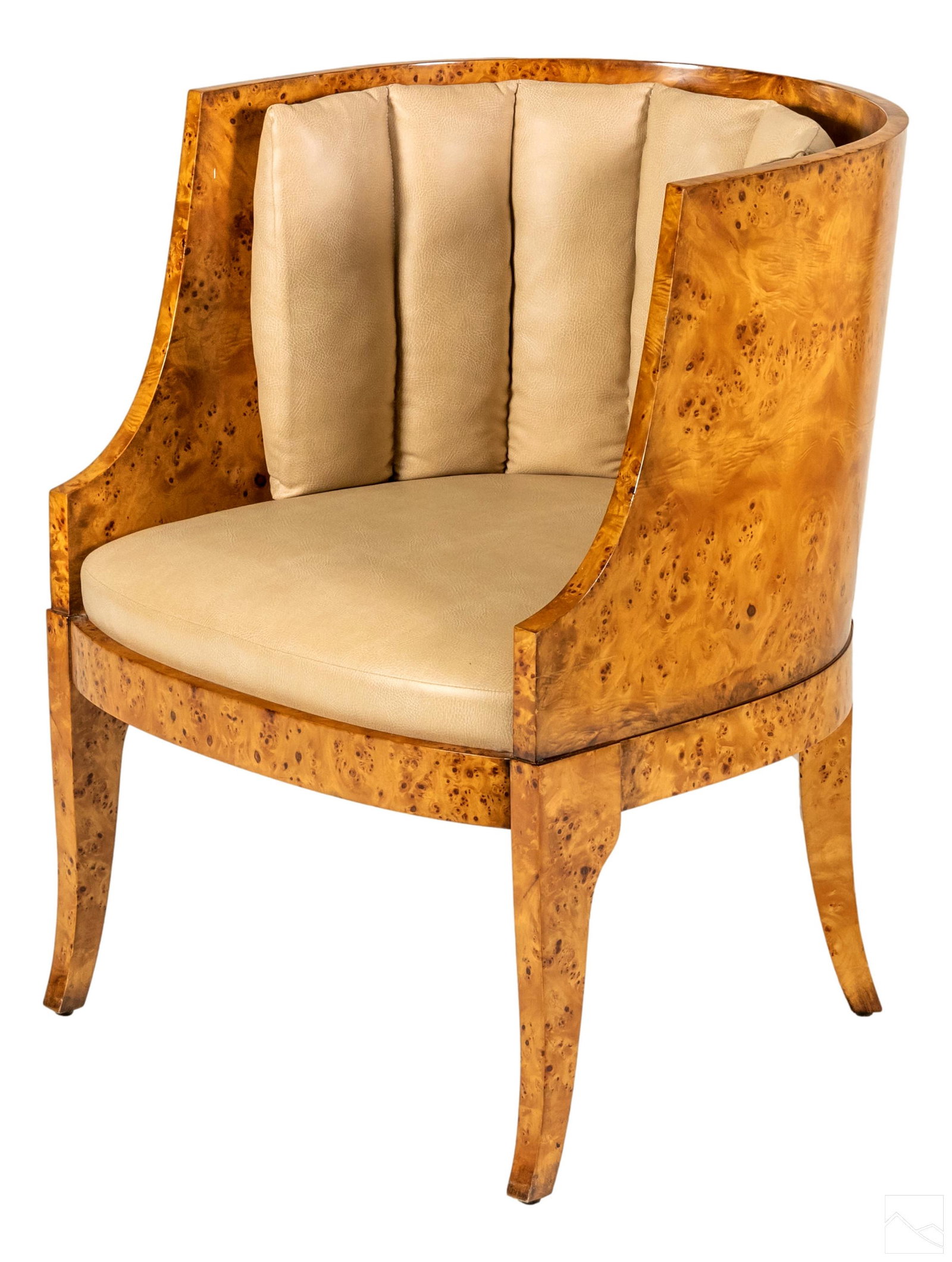 William Switzer Art Deco Style Burlwood Club Chair (1 of 7)