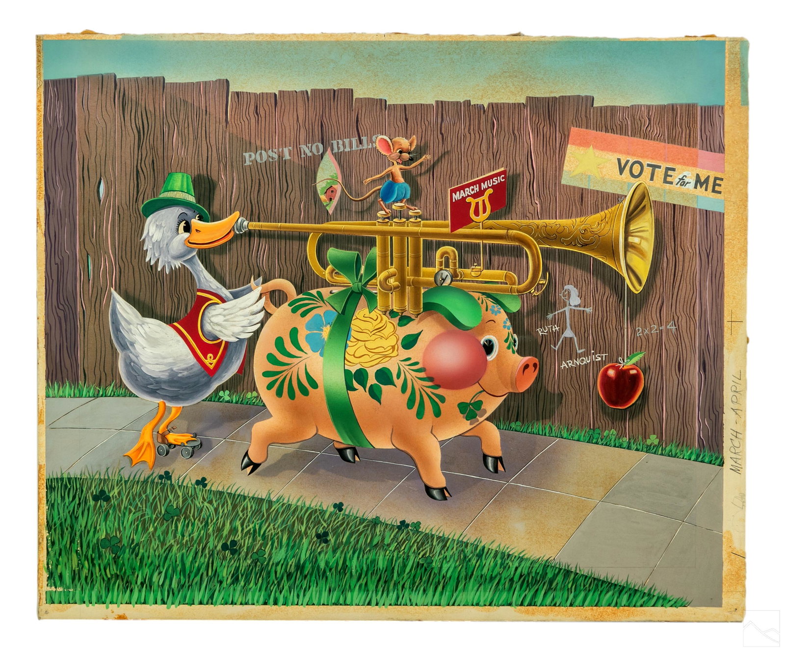 Melody Makers Original 1966 Cartoon Illustration (1 of 4)