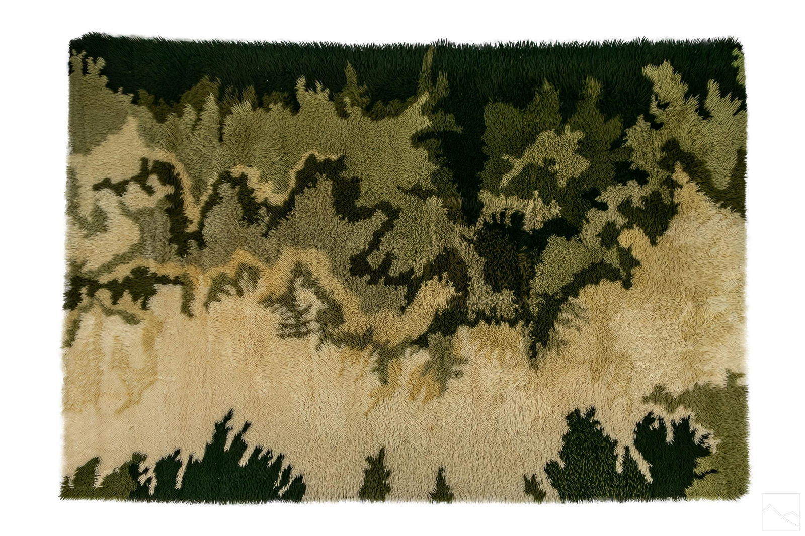 Mid Century Danish Modern Rya Shag Carpet Area Rug (1 of 3)