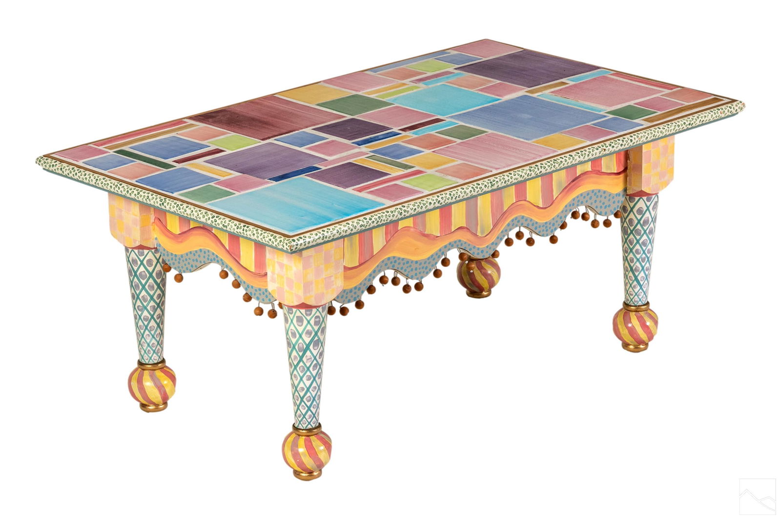 Mackenzie Childs Abstract Folk Art Coffee Table (1 of 6)