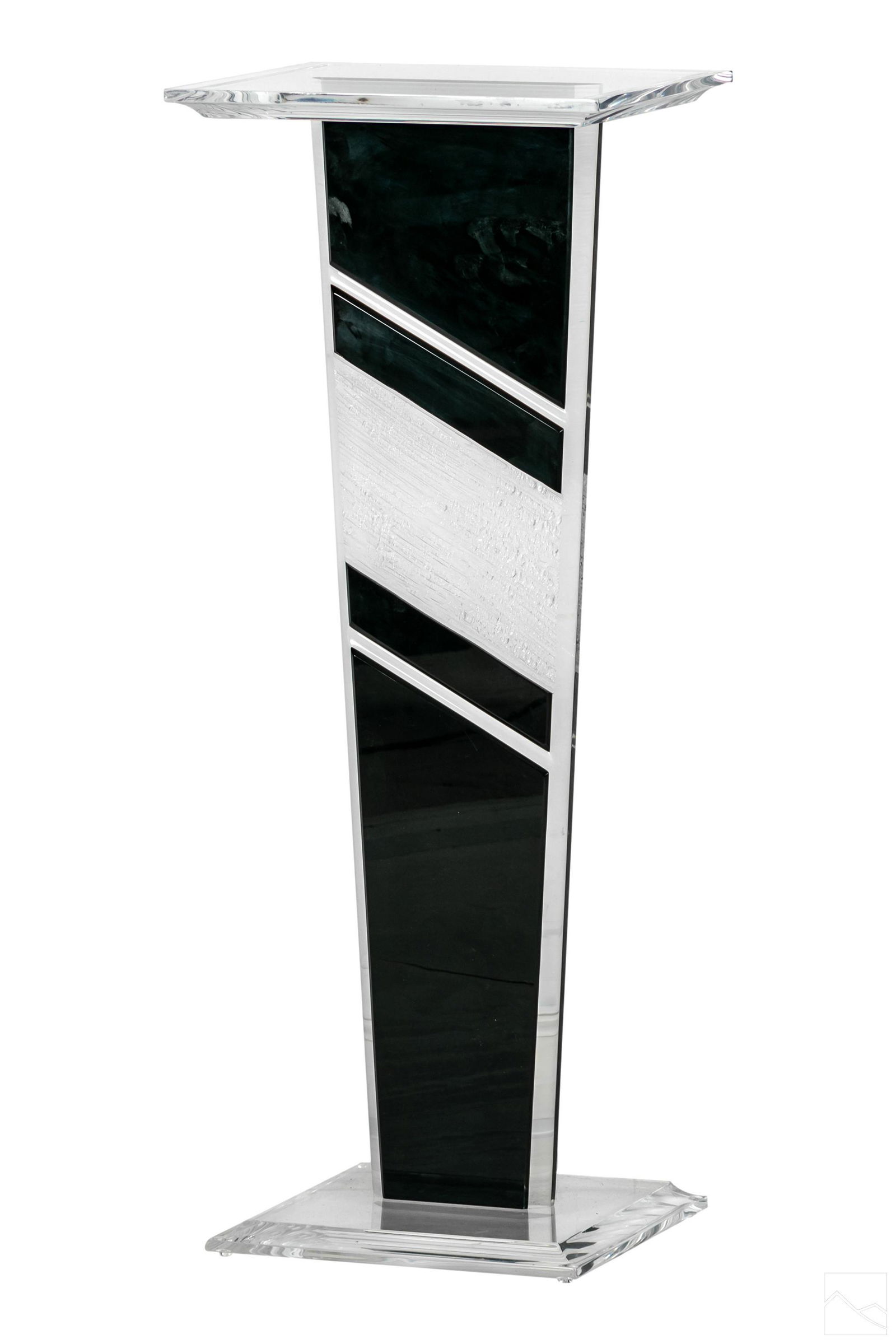 Muniz Hollywood Regency Lucite Pedestal Base Stand (1 of 4)