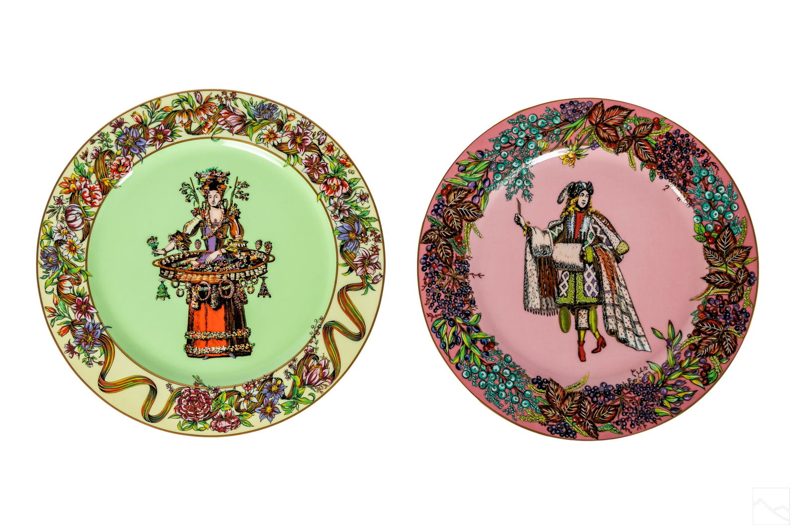 Rosenthal Versace Porcelain Winter Spring Chargers (1 of 7)