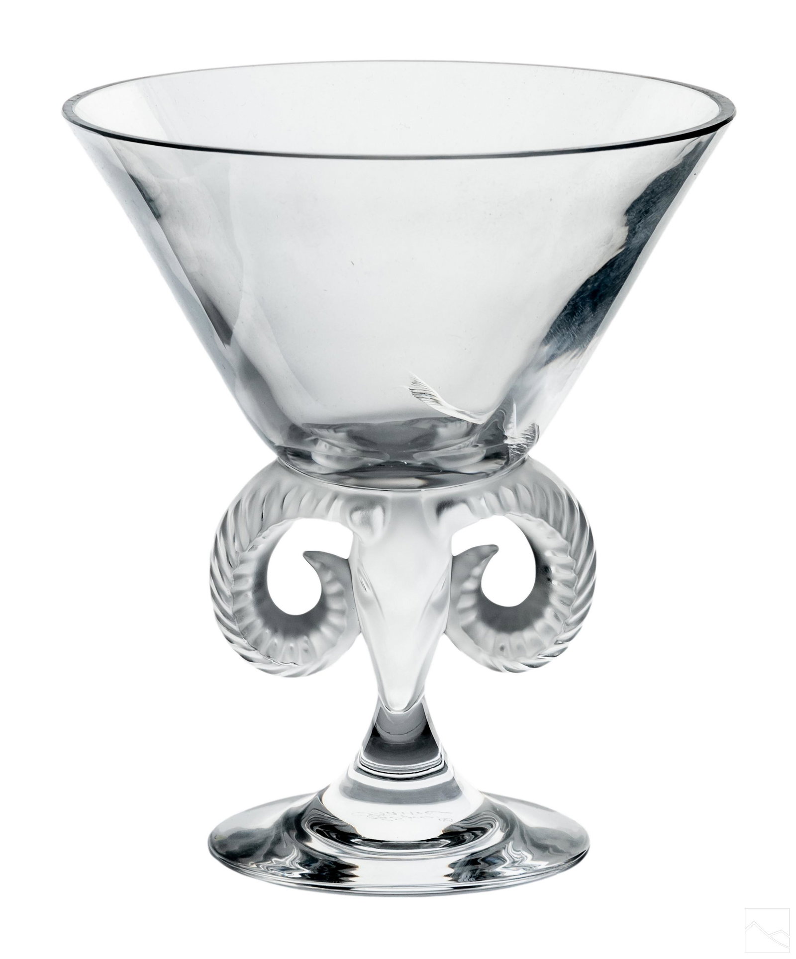 Lalique French Crystal ARIES Ram Head Compote Bowl (1 of 5)