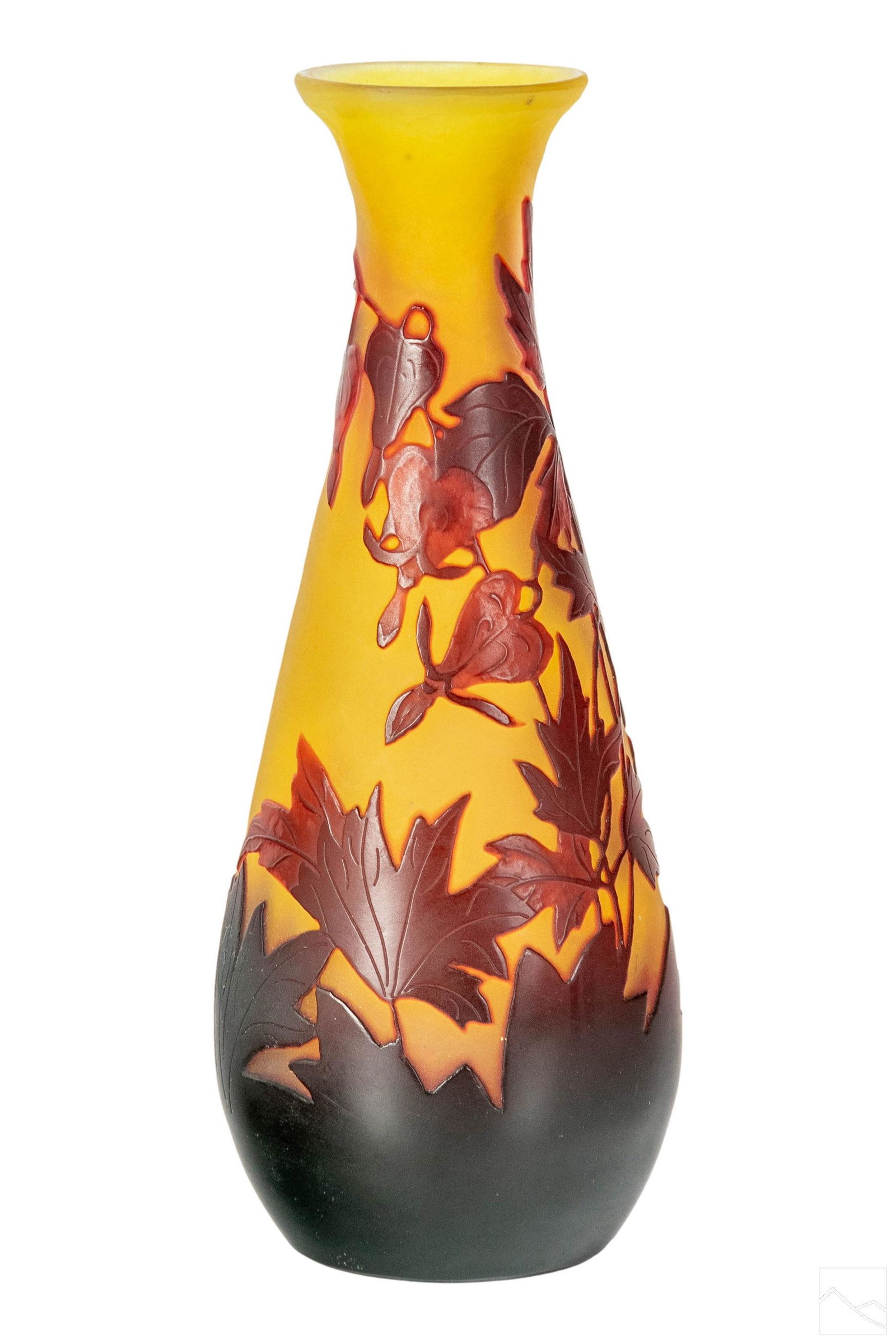 Emile Galle 1846-1904 Floral Cameo Art Glass Vase (1 of 5)