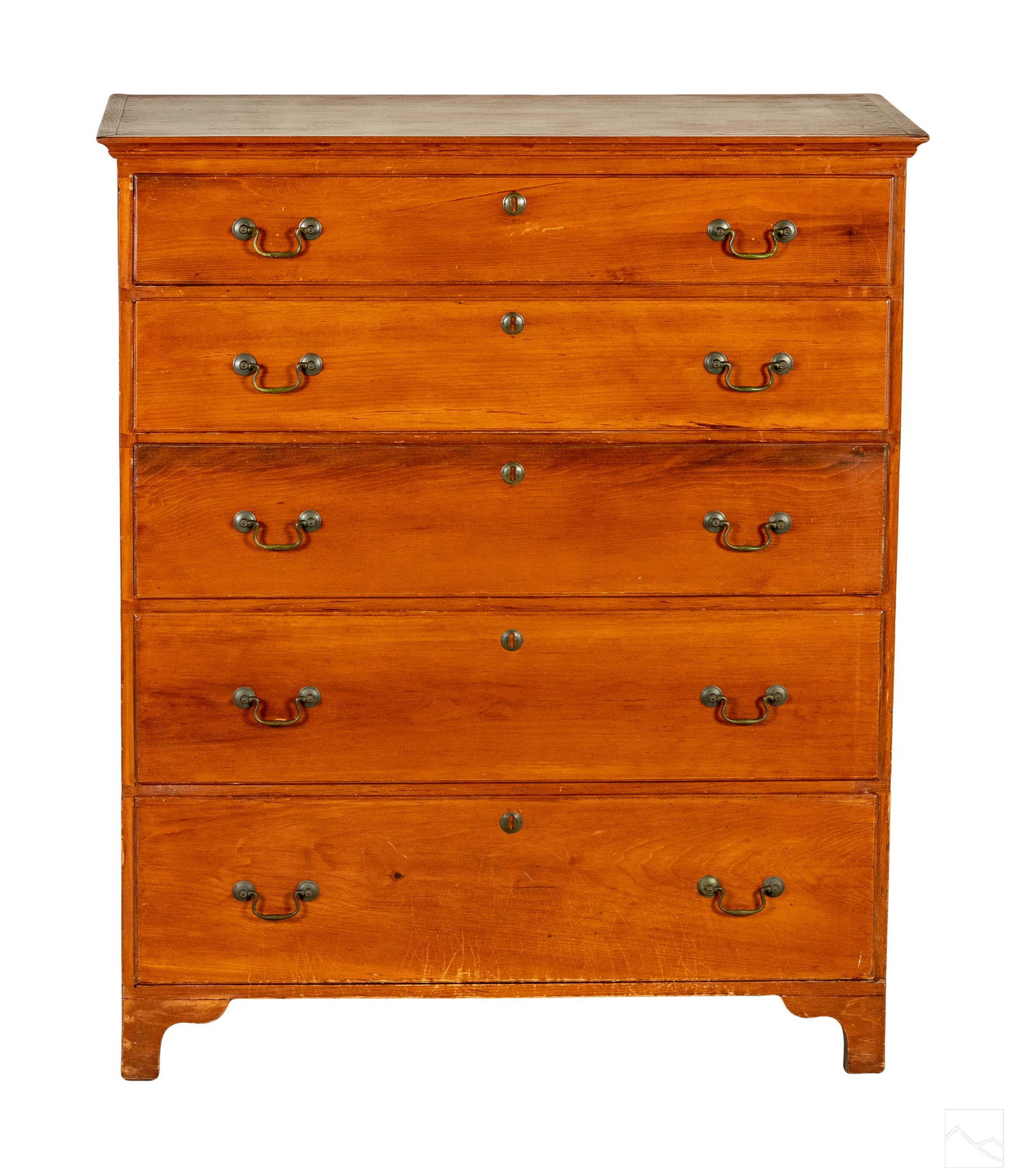 18C. American Antique Pine Wooden Chest of Drawers (1 of 6)