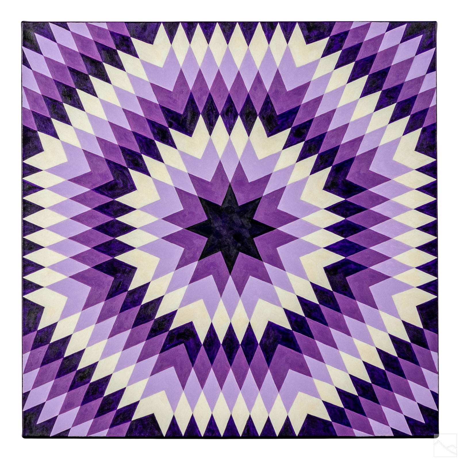 Tim Ray Fisher b.1969 Geometric Op Art Painting (1 of 4)