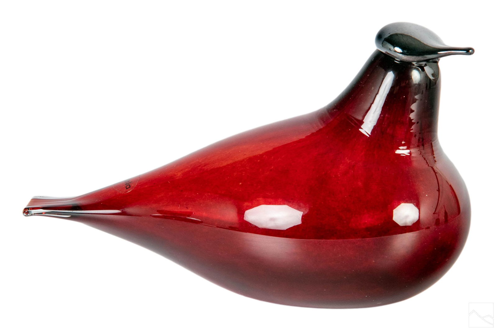 Muurla Tilhi Finnish Art Glass Red Bird Sculpture (1 of 7)