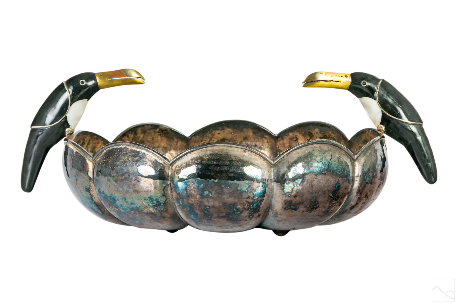 Los Castillo Silver Plated Toucan Centerpiece Bowl (1 of 7)