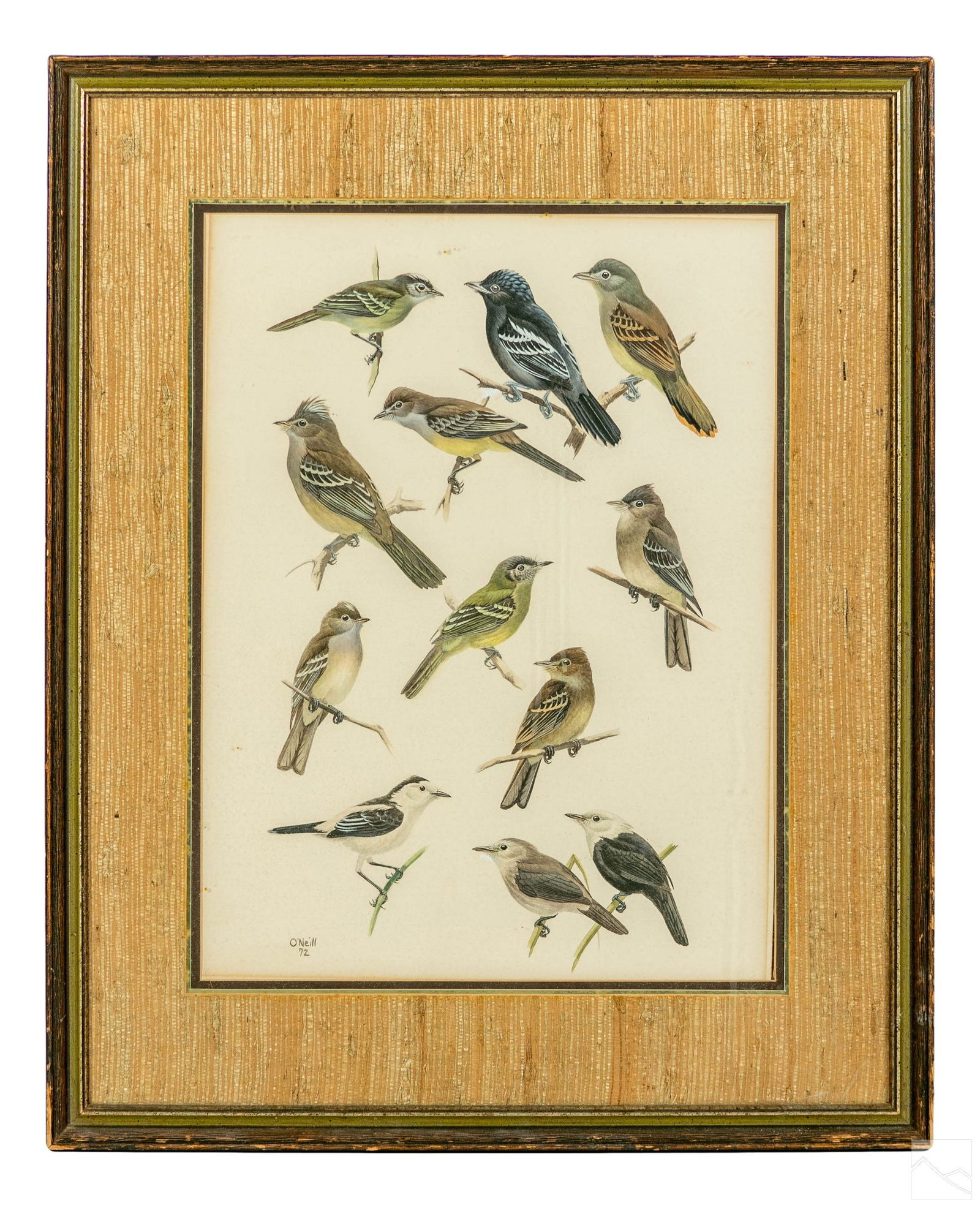 John P. O'Neill b.1942 Birds Watercolor Painting (1 of 4)