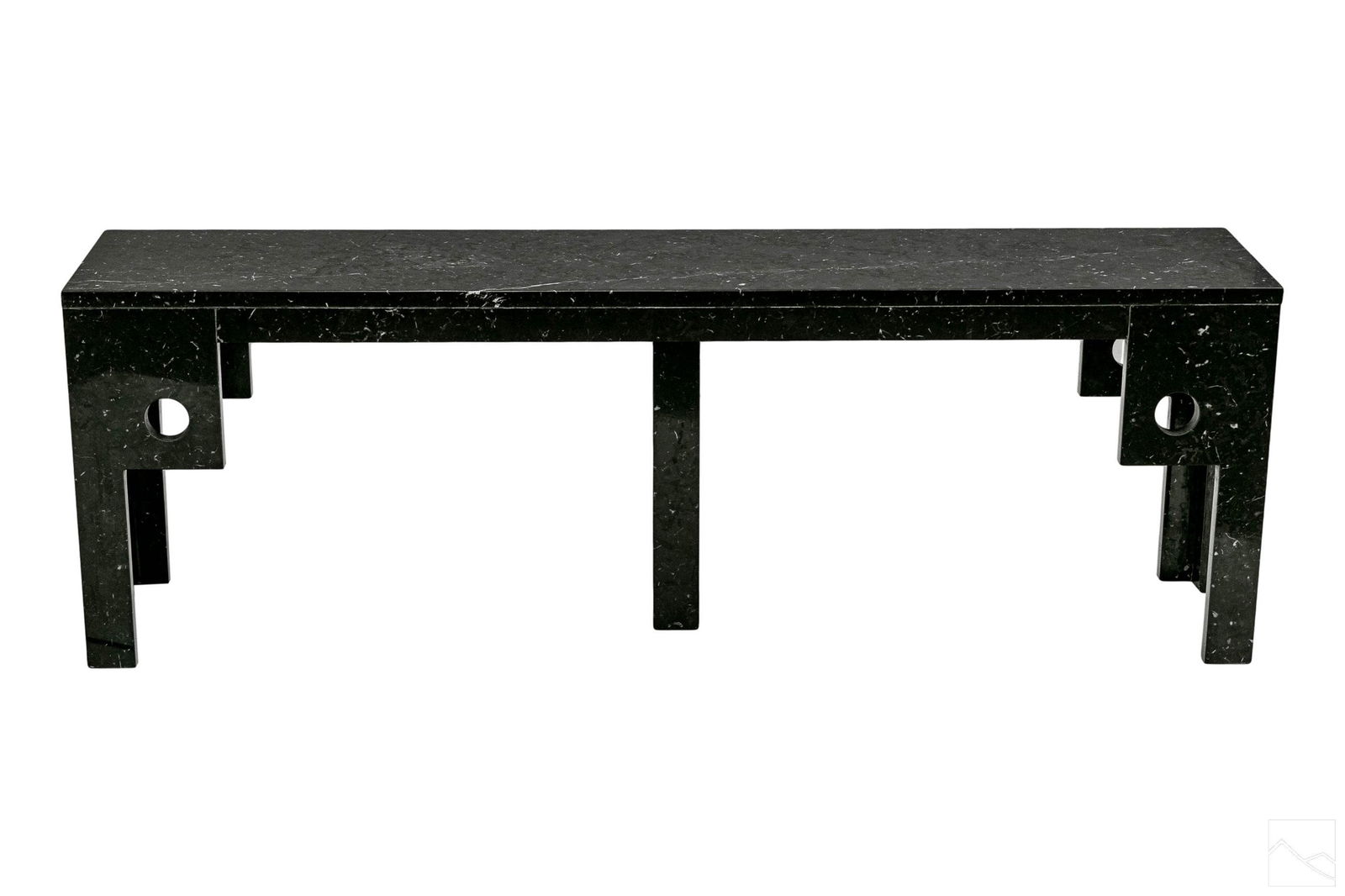 Modern Black Marquina Fine Marble Console Table (1 of 6)