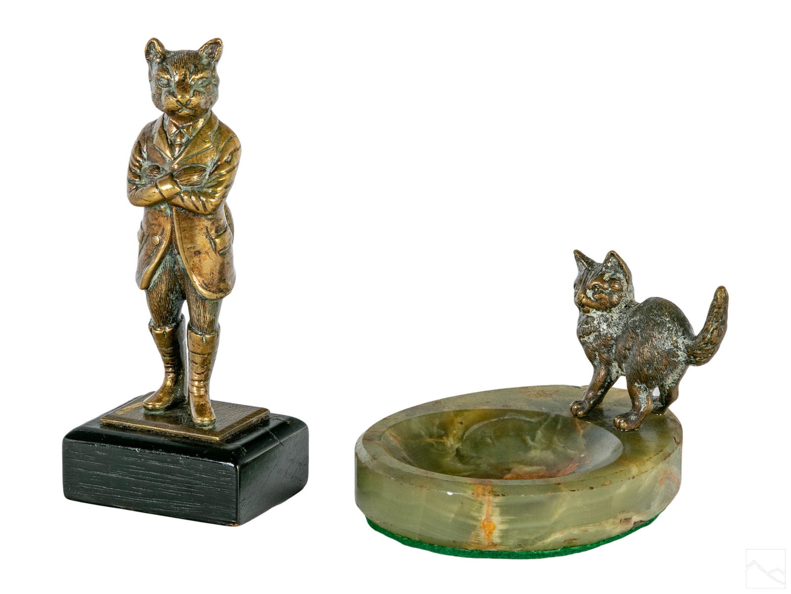 Bronze Antique Cat Ashtray Bibelot & Sculpture LOT (1 of 4)