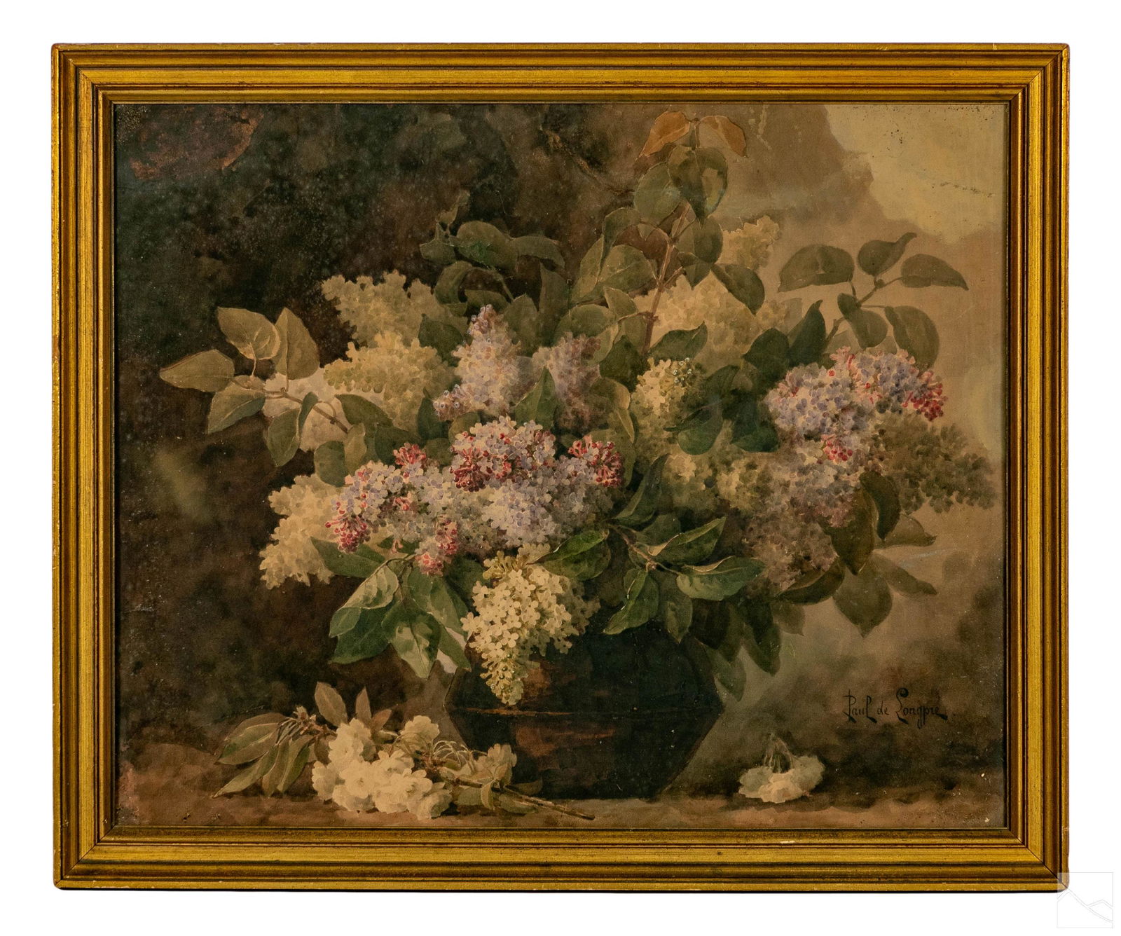 Paul de Longpre 1855-1911 Still Life WC Painting (1 of 4)