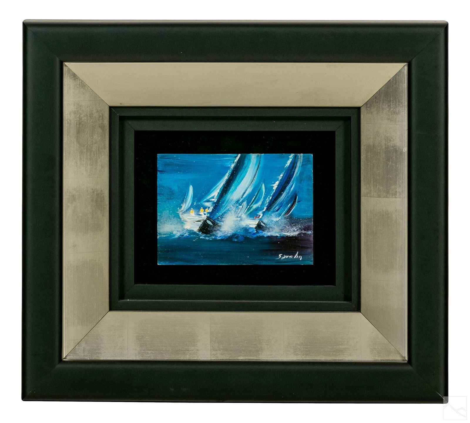 Victor Spahn b.1949 Modern Sea Landscape Painting (1 of 4)