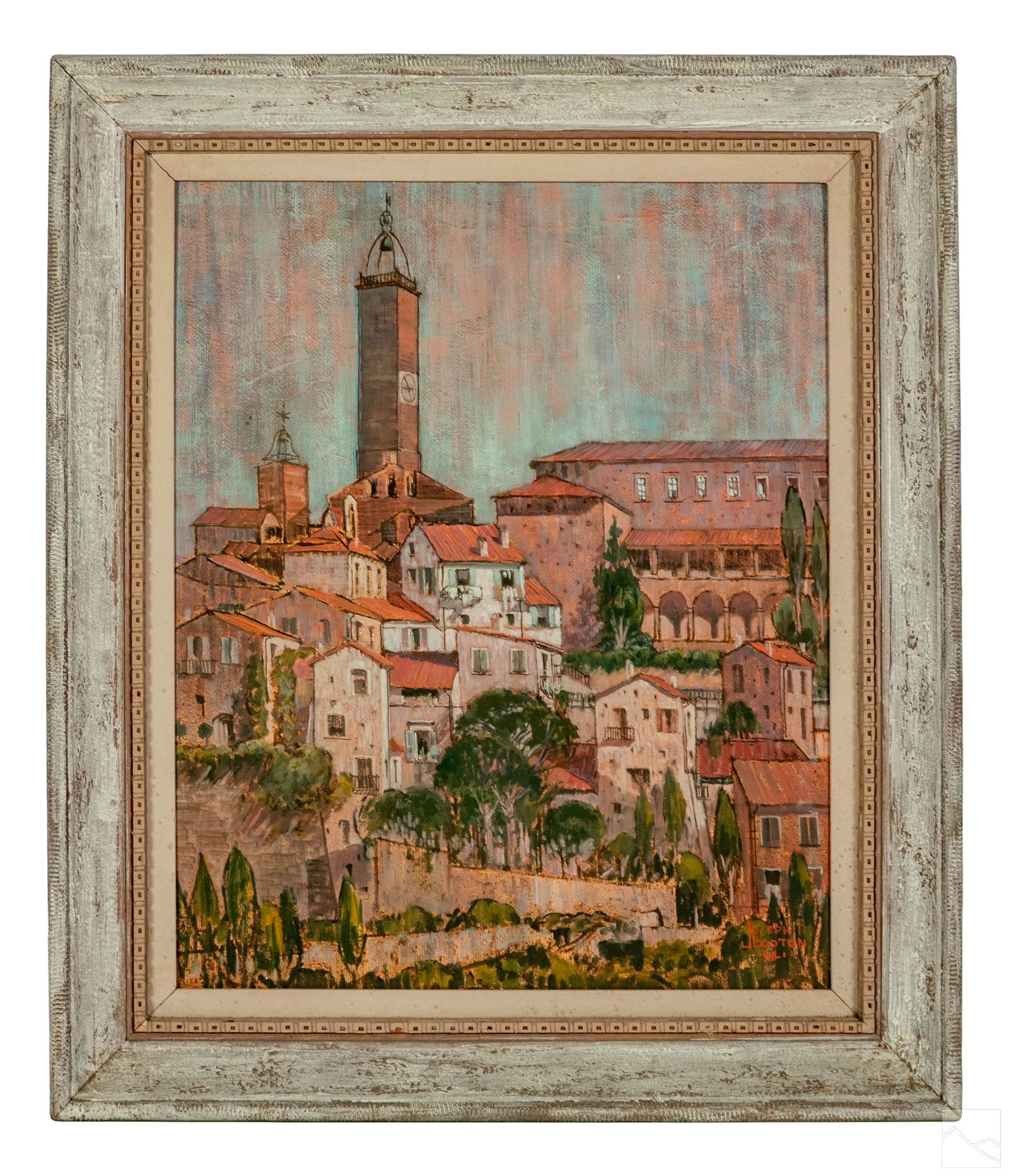 Joseph F. Booton 1897-1983 City Landscape Painting (1 of 4)