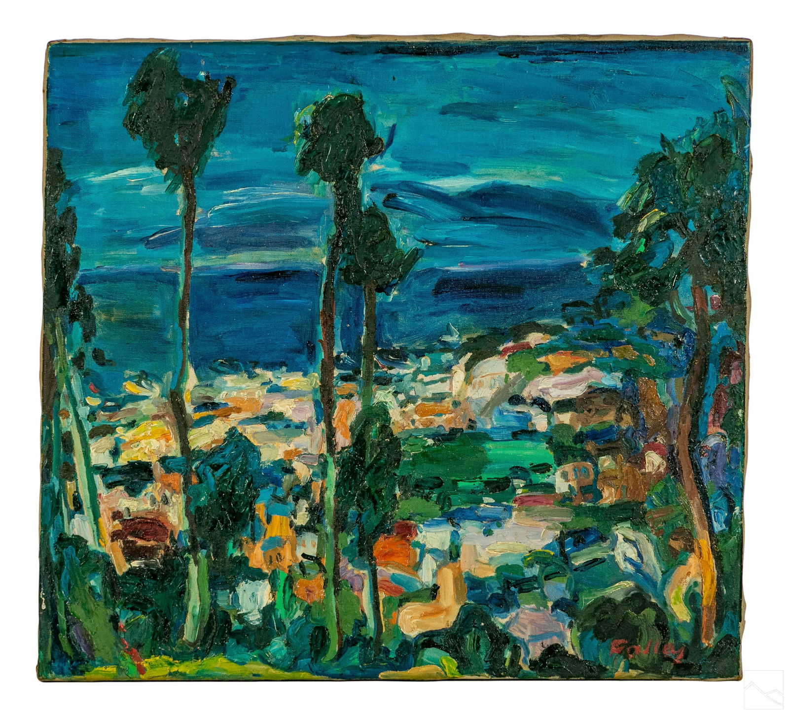 French Riviera Impressionist Landscape Painting (1 of 5)
