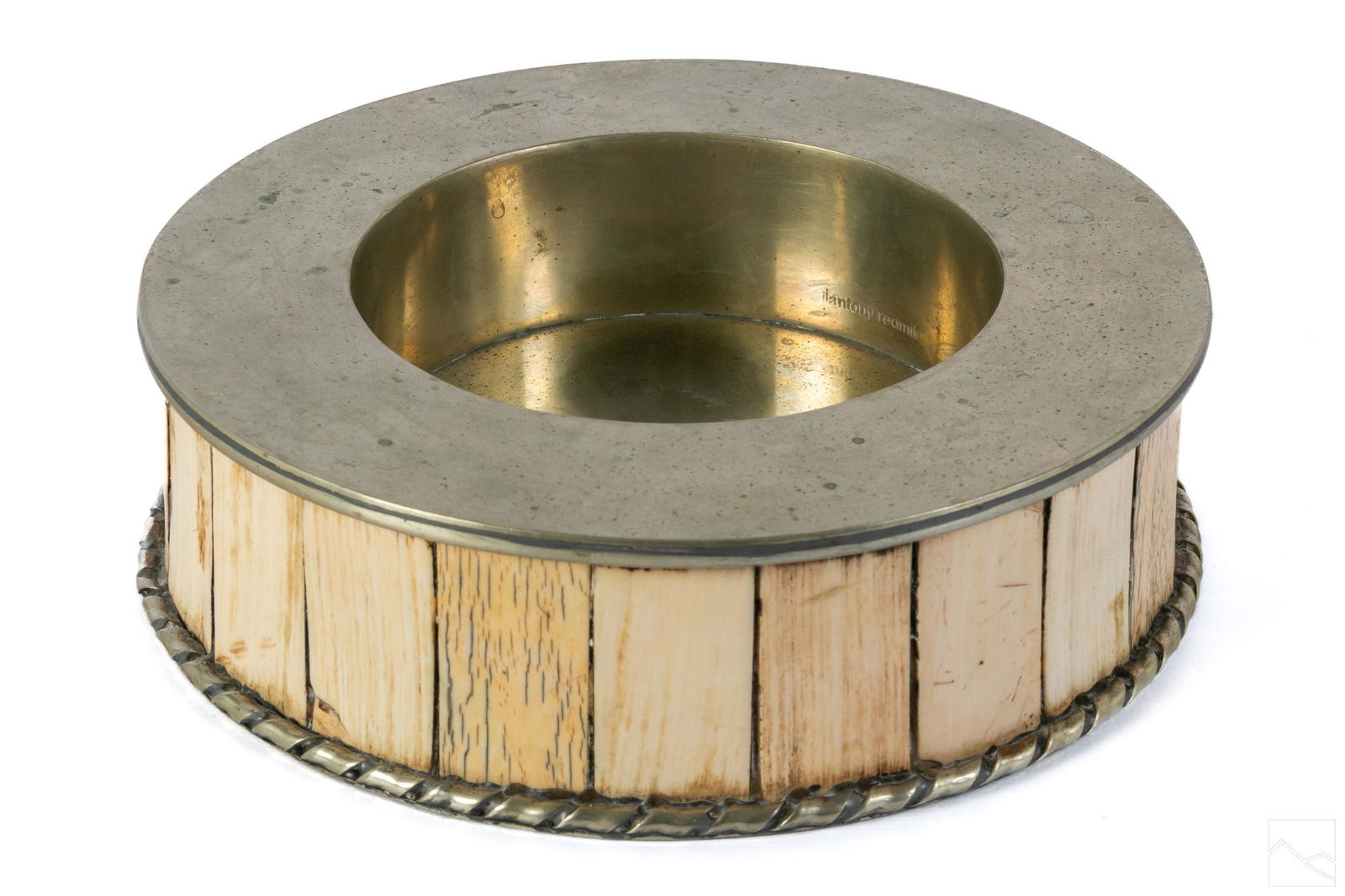 J. Antony Redmile Stag Antler & Metal Ashtray Bowl (1 of 4)