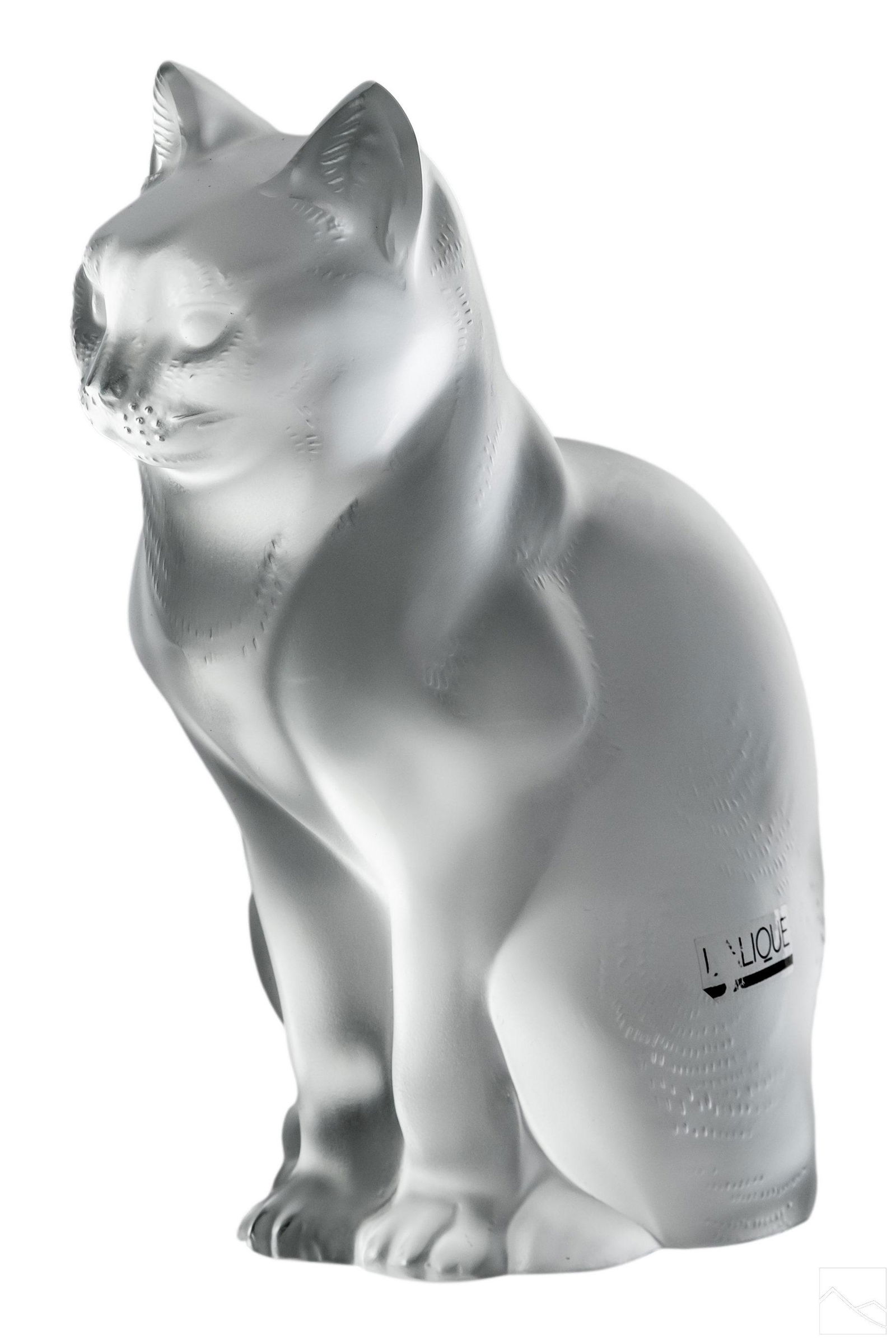 Lalique French Crystal Frosted Cat Glass Sculpture (1 of 8)