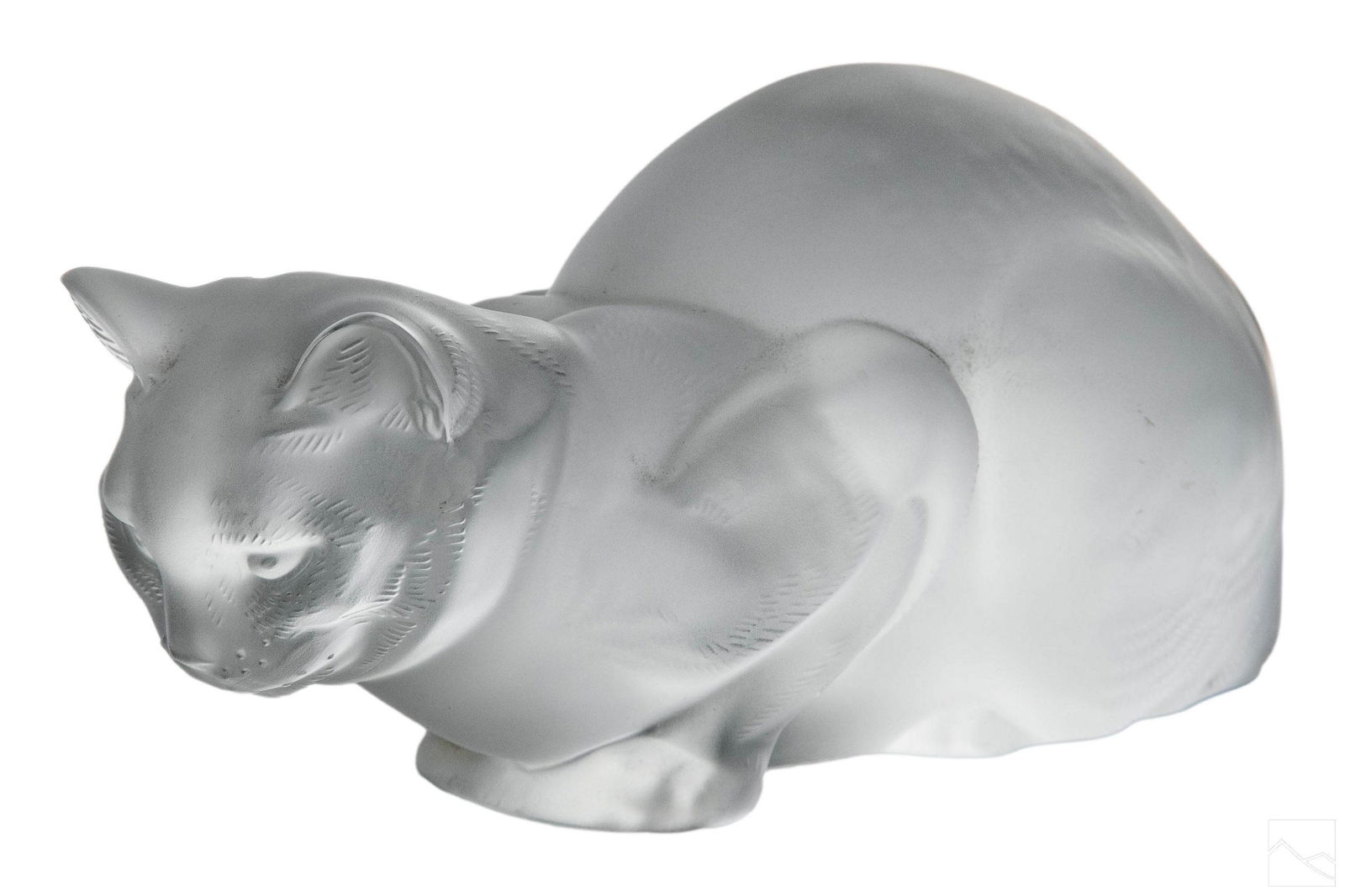 Lalique French Crystal CHAT COUCHE Cat Sculpture (1 of 7)