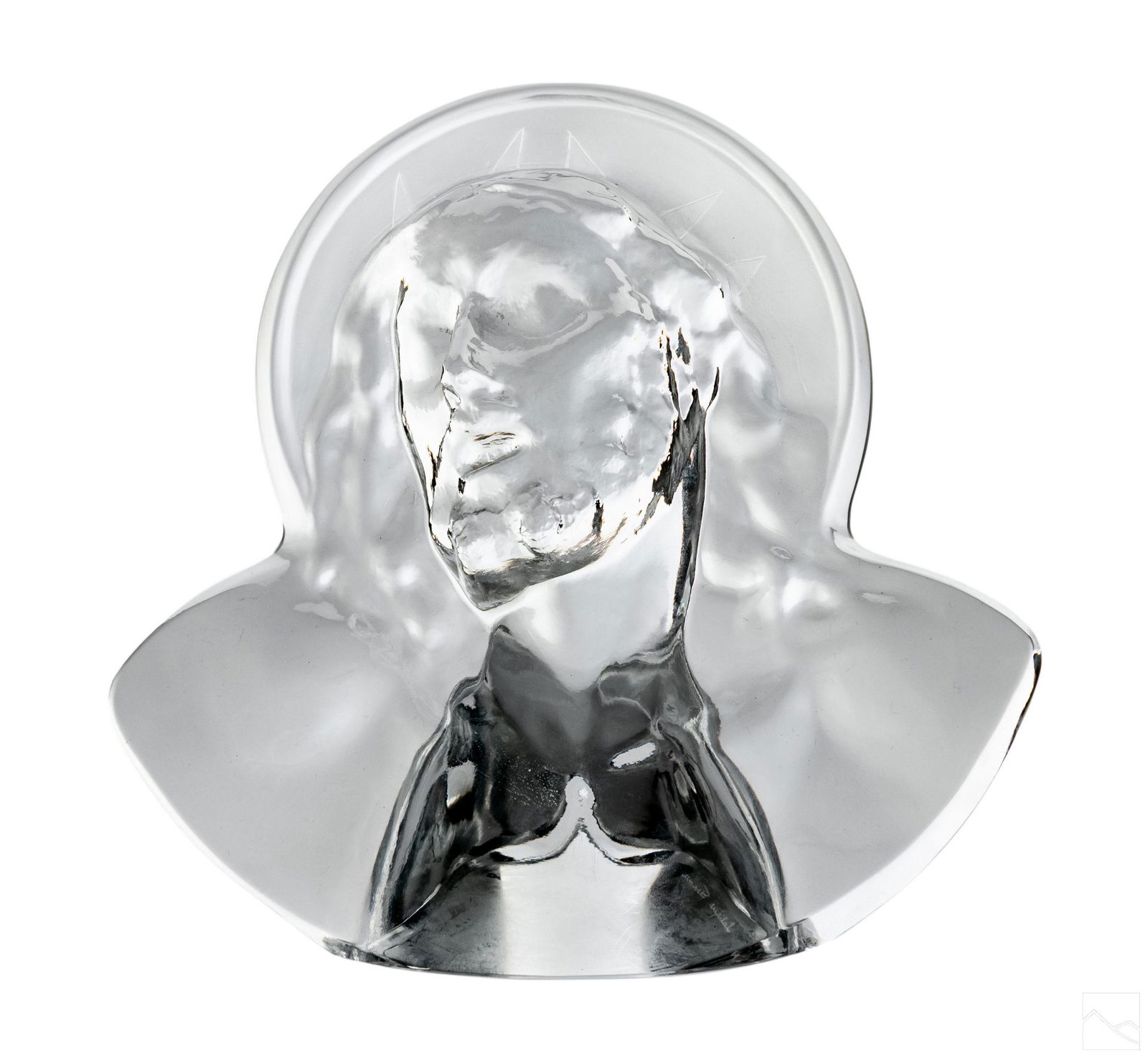Lalique French Crystal Jesus Christ Portrait Bust (1 of 5)