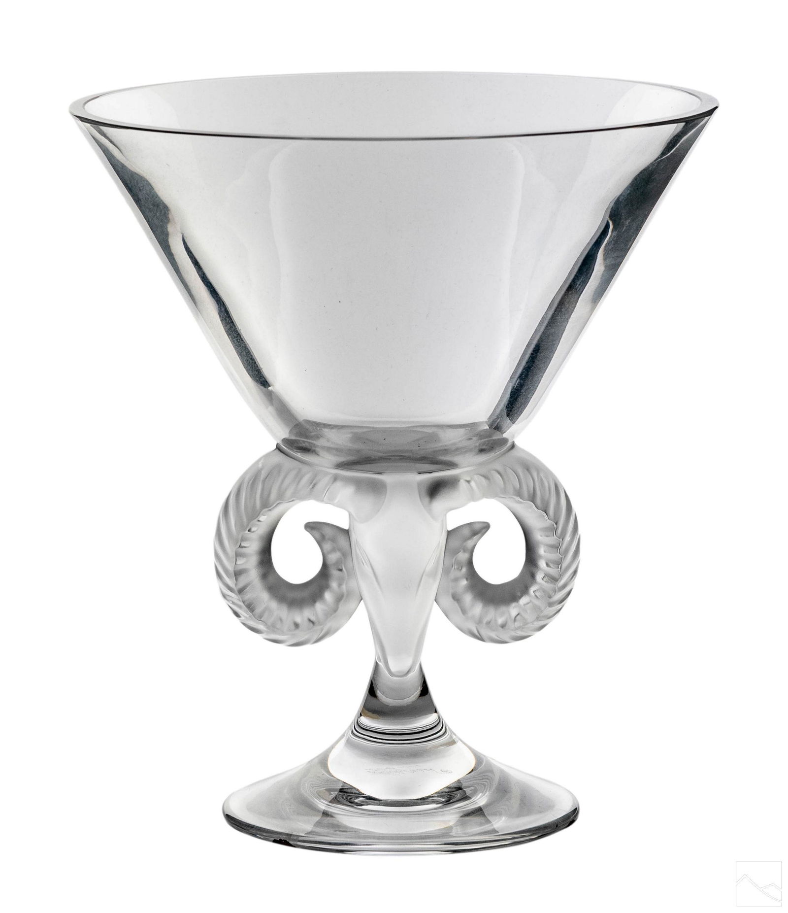 Lalique French Crystal ARIS Ram Compote Bowl Vase (1 of 7)