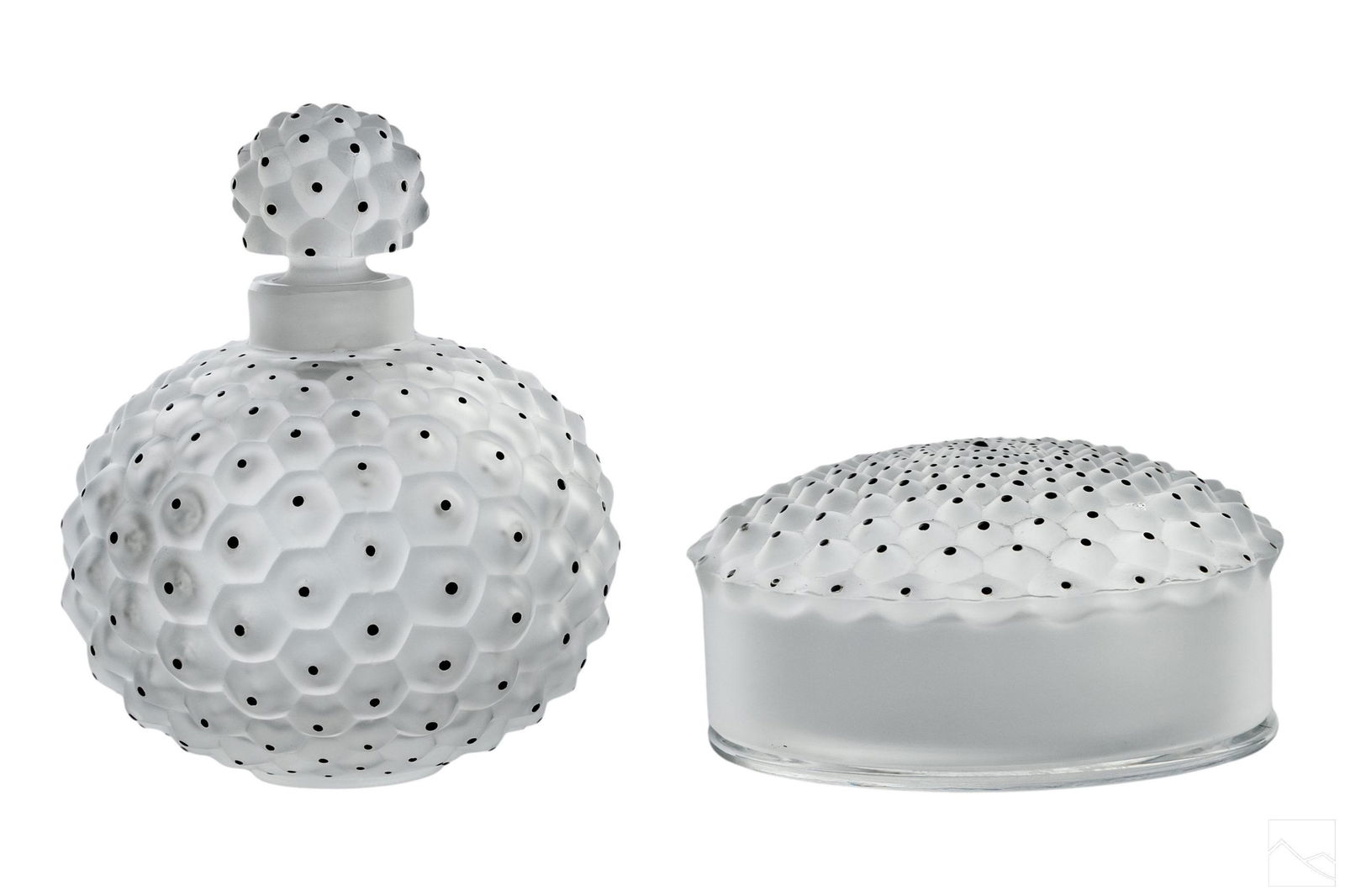 Lalique French Crystal CACTUS Bottle & Powder Jar (1 of 5)