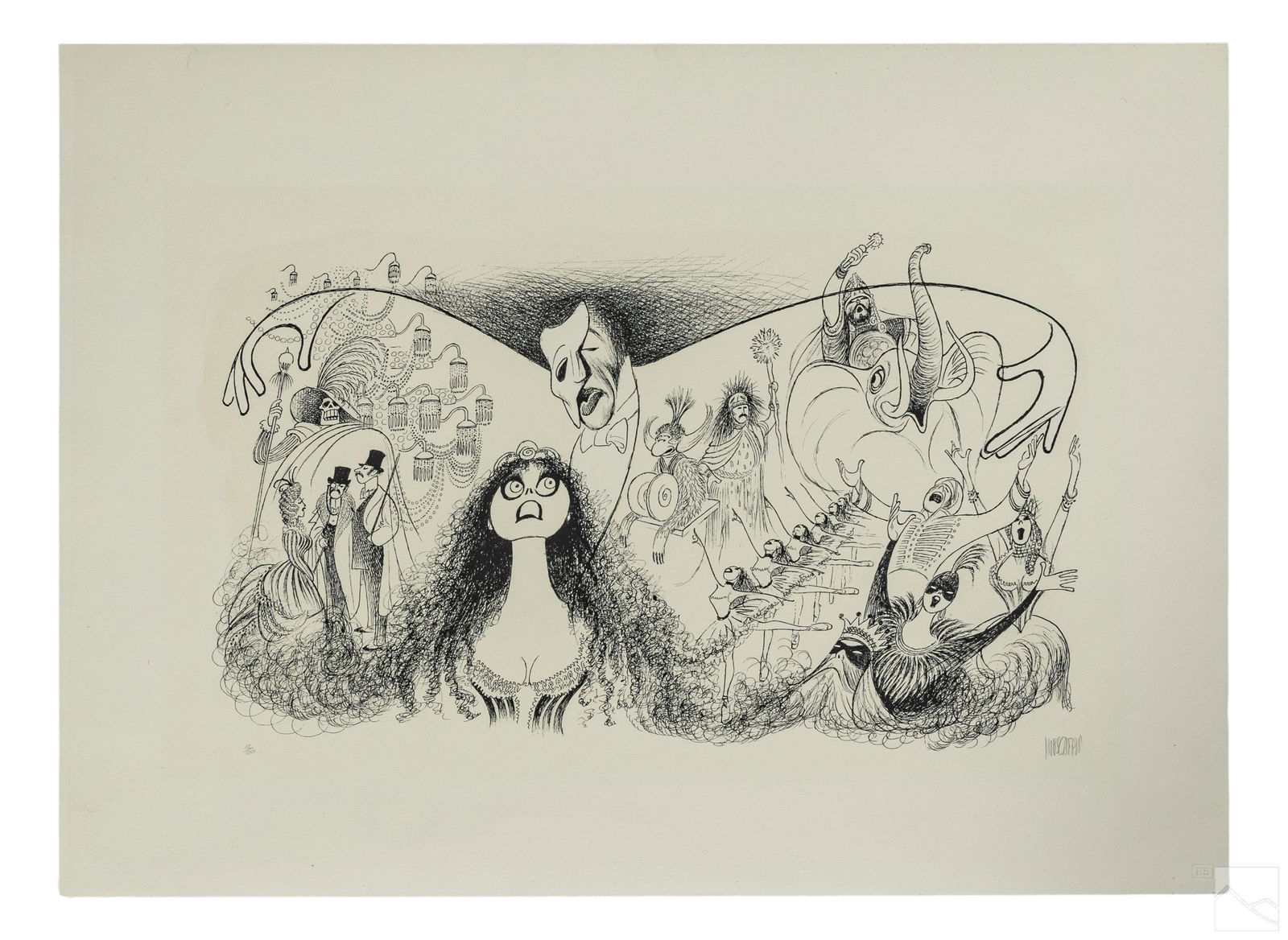 Al Hirschfeld 1903-2003 PHANTOM OF THE OPERA Litho (1 of 6)