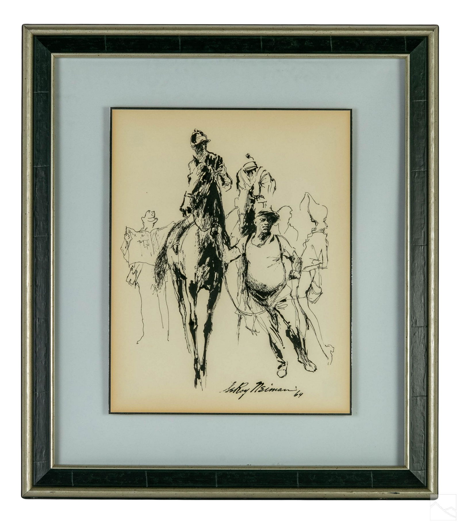LeRoy Neiman 1921-2012 Original Equine Ink Drawing (1 of 4)