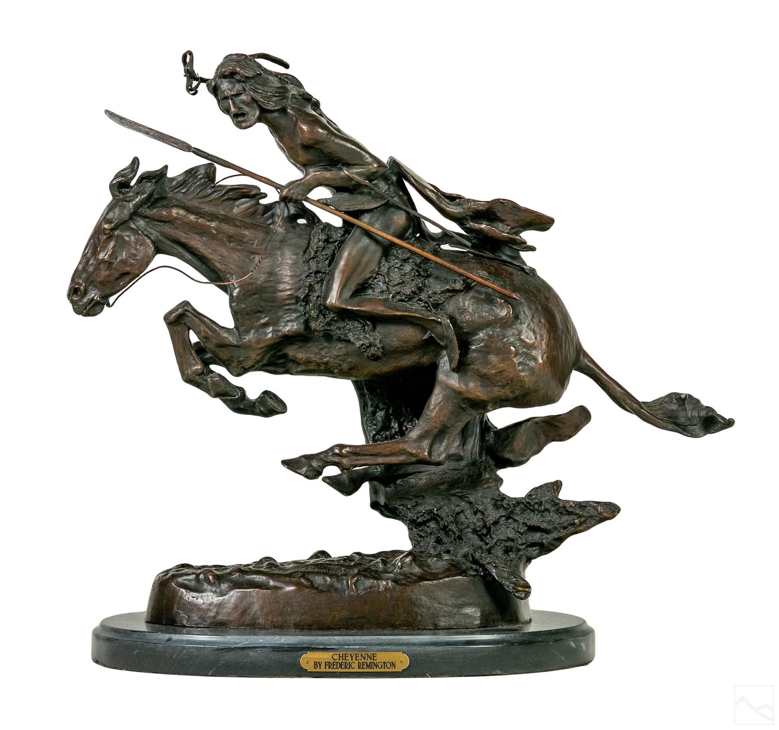 Bronze Western Cowboy Sculpture after F. Remington (1 of 7)