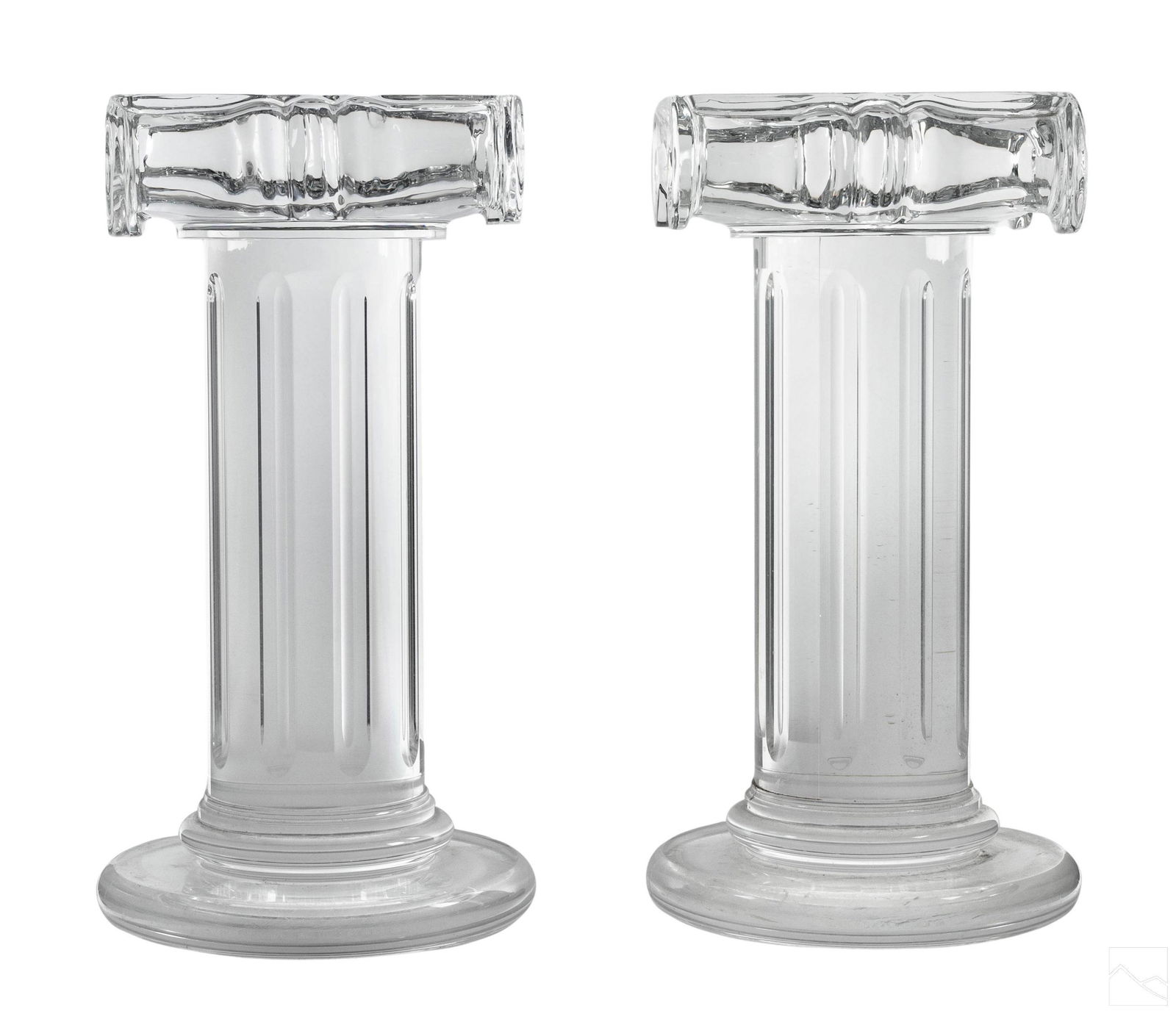 Pair FabianArt Italian Lucite Ionic Column Bases (1 of 5)