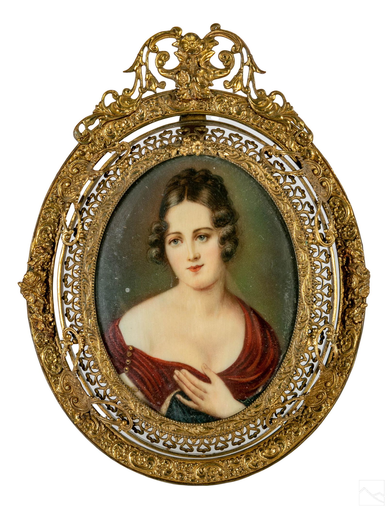 Victorian 19C. Miniature Figural Portrait Painting (1 of 4)
