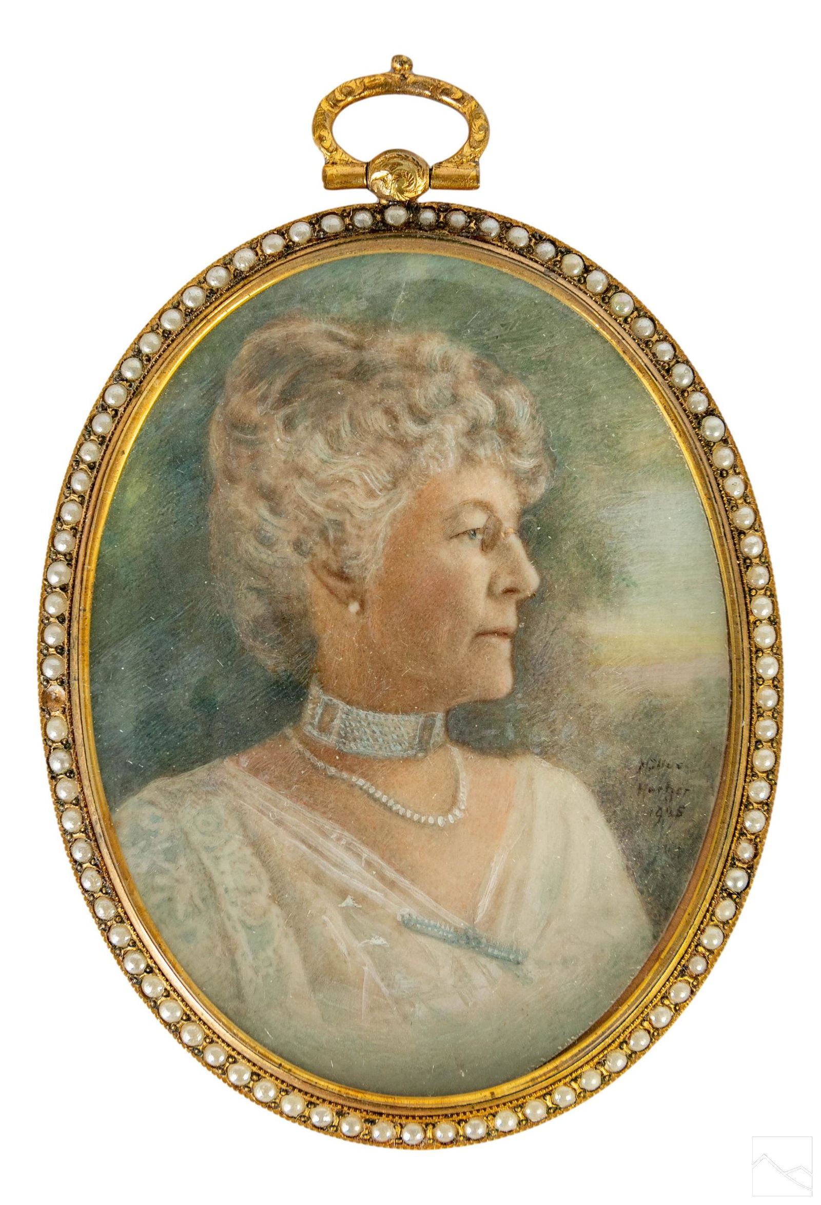 Margaret Miller 20C. Miniature Portrait Painting (1 of 8)