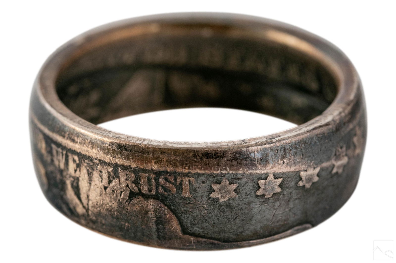 Barber Half Dollar 1902 Silver Coin Ring Size 11 (1 of 4)