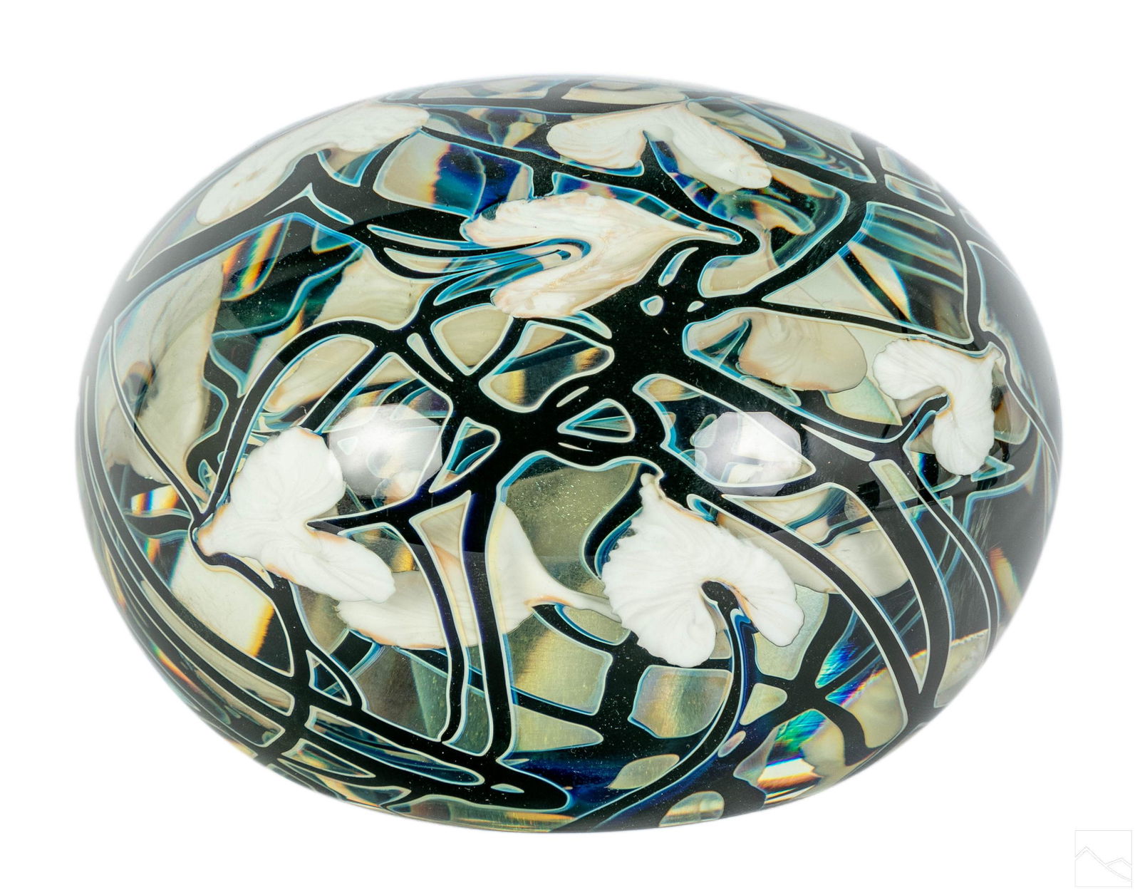 John Lotton b.1964 Floral Glass Paperweight Statue (1 of 7)