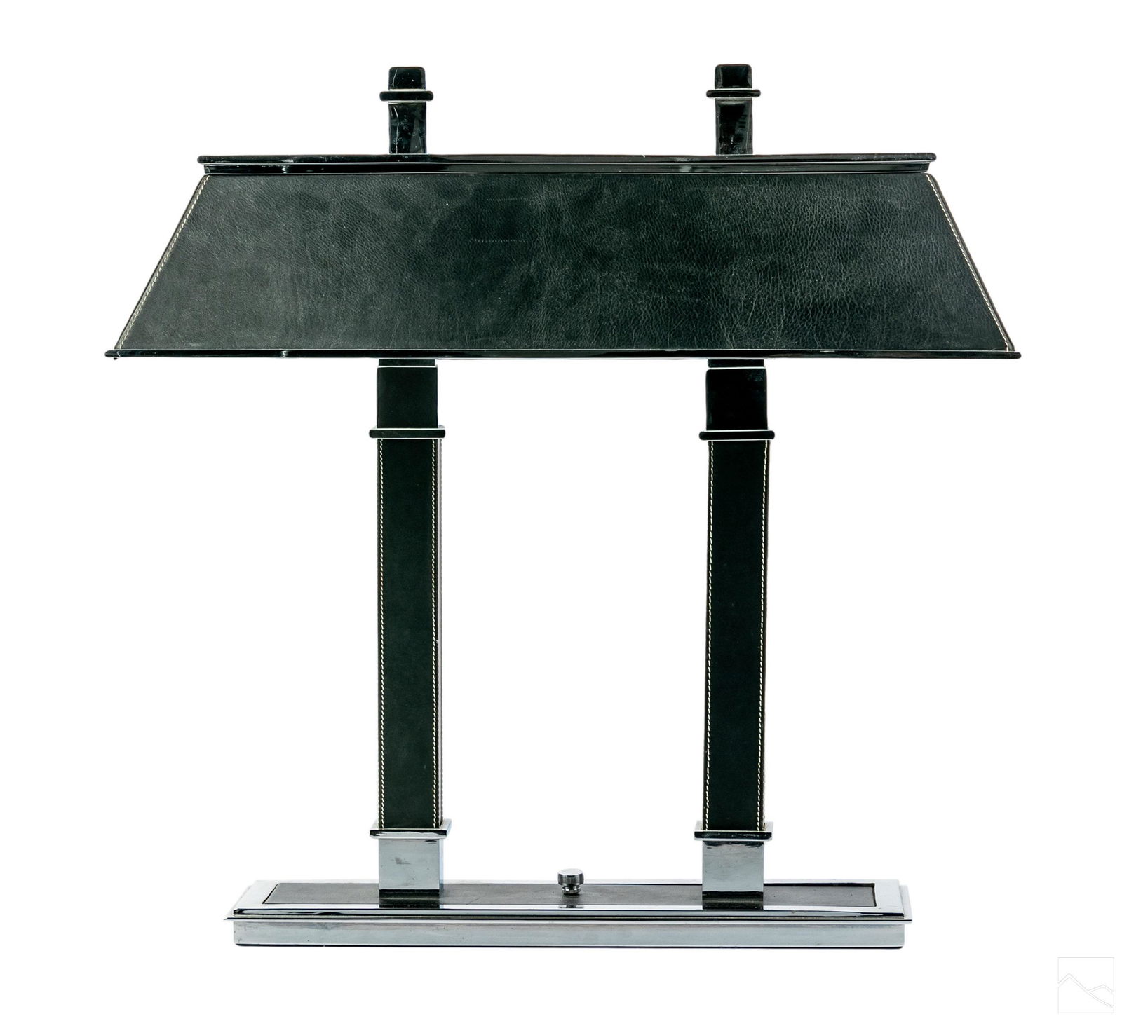 Ralph Lauren Leather and Chrome Student Desk Lamp (1 of 6)