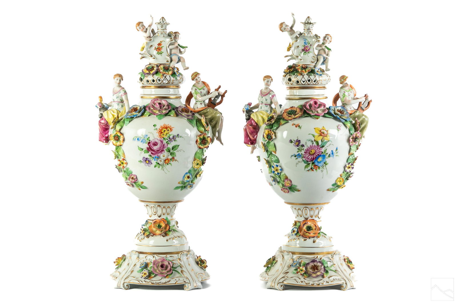 Von Schierholz German Porcelain Lidded Urn Vases (1 of 14)