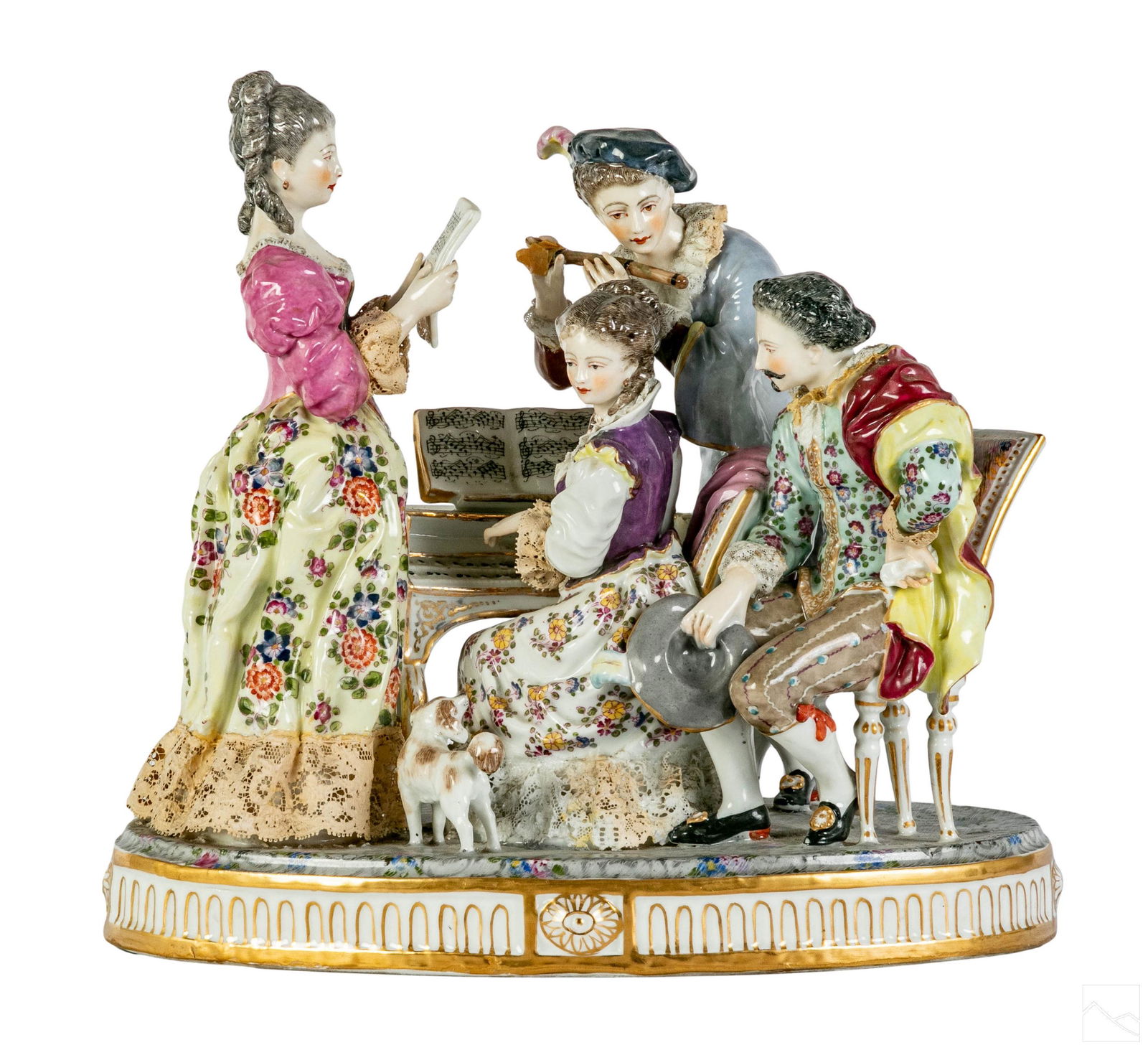 Dresden German Porcelain Figural Musicians Statue (1 of 13)